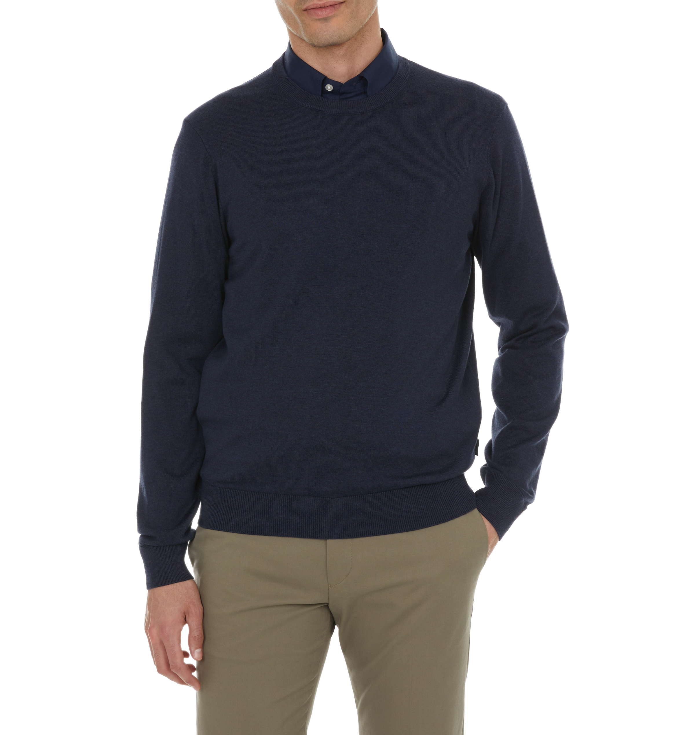 Cotton and linen jumper FACONNABLE Blue