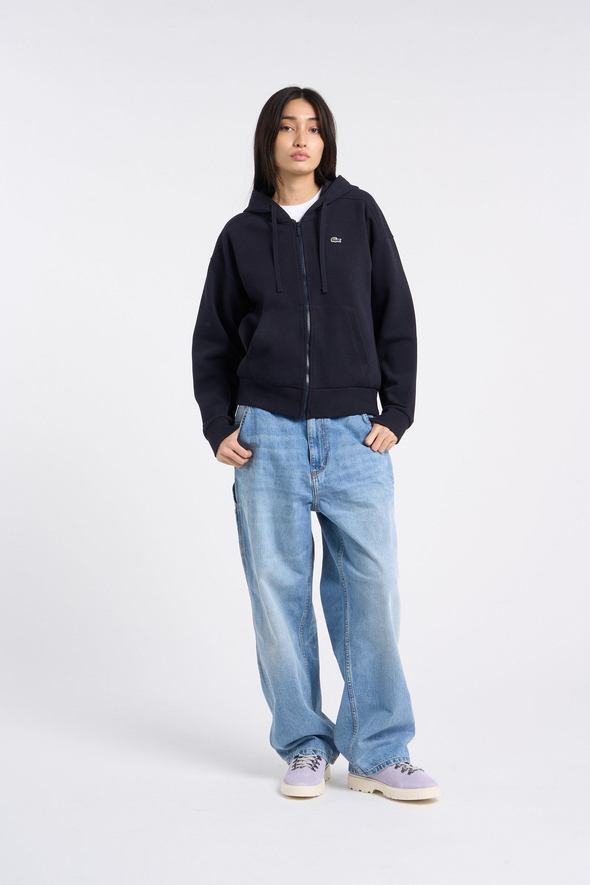Hoodie zippé LACOSTE Bleu