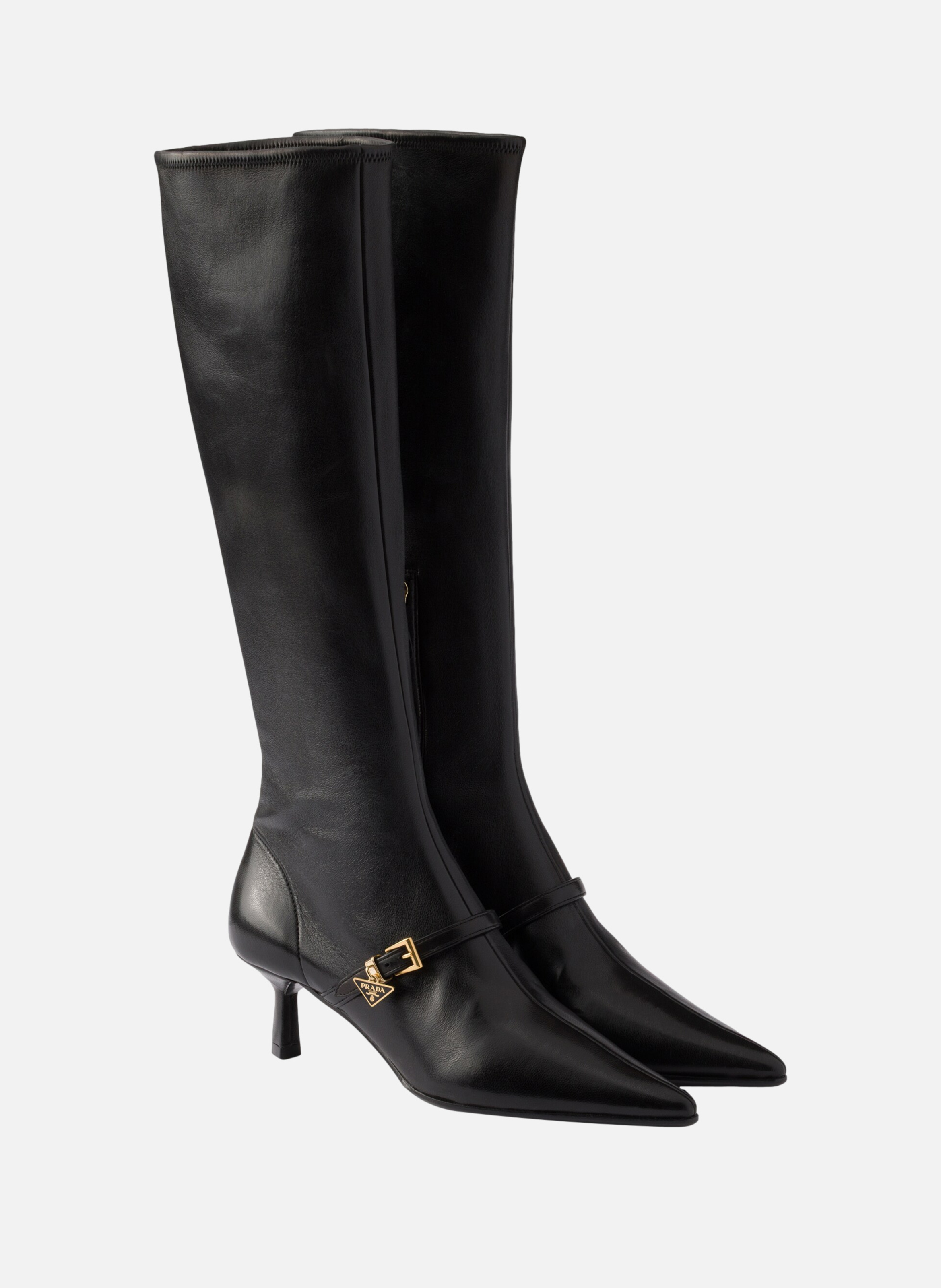 Bottes en cuir nappa stretch PRADA Noir