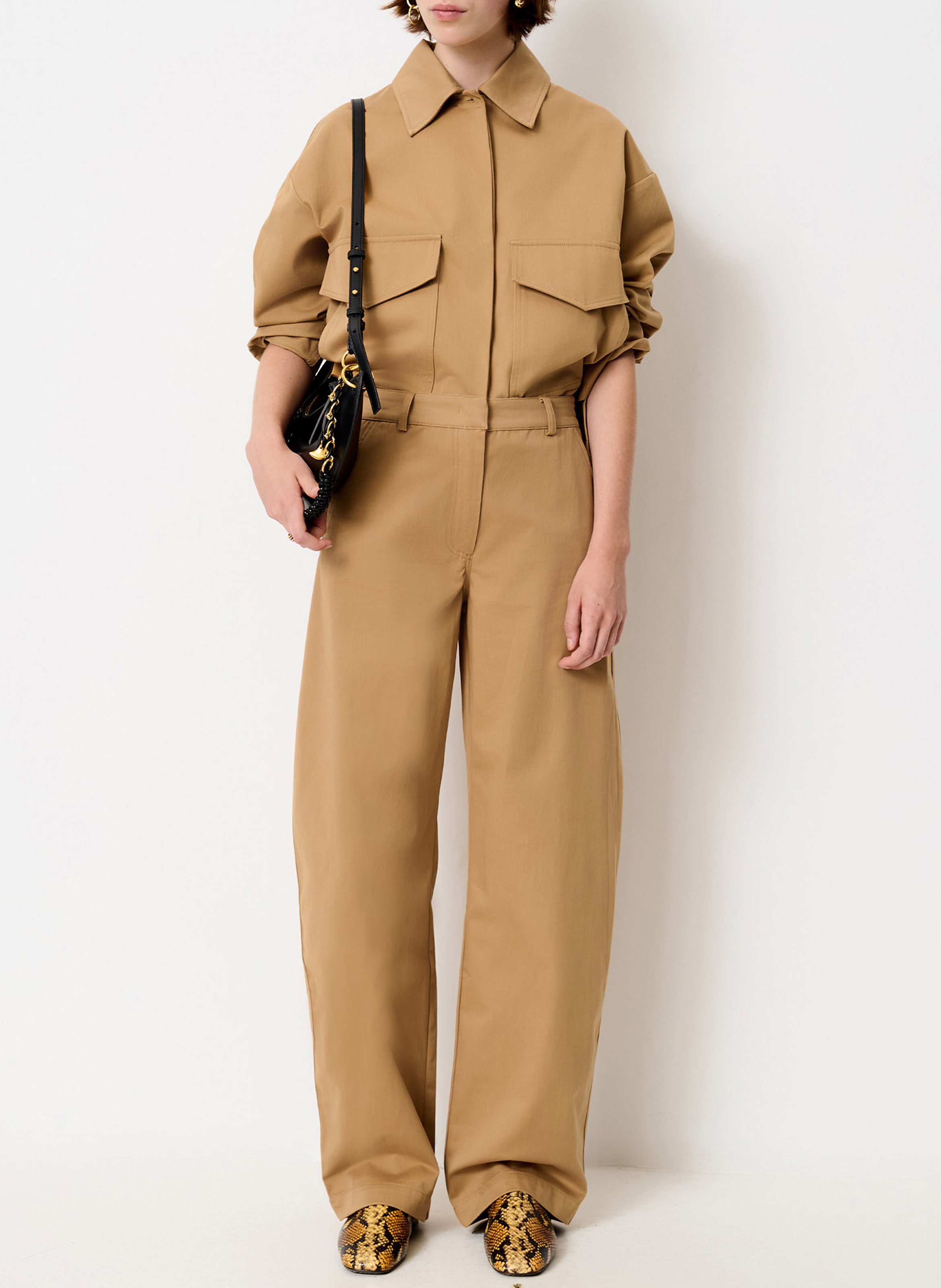 Pantalon arrondi taille haute milon SESSUN Beige