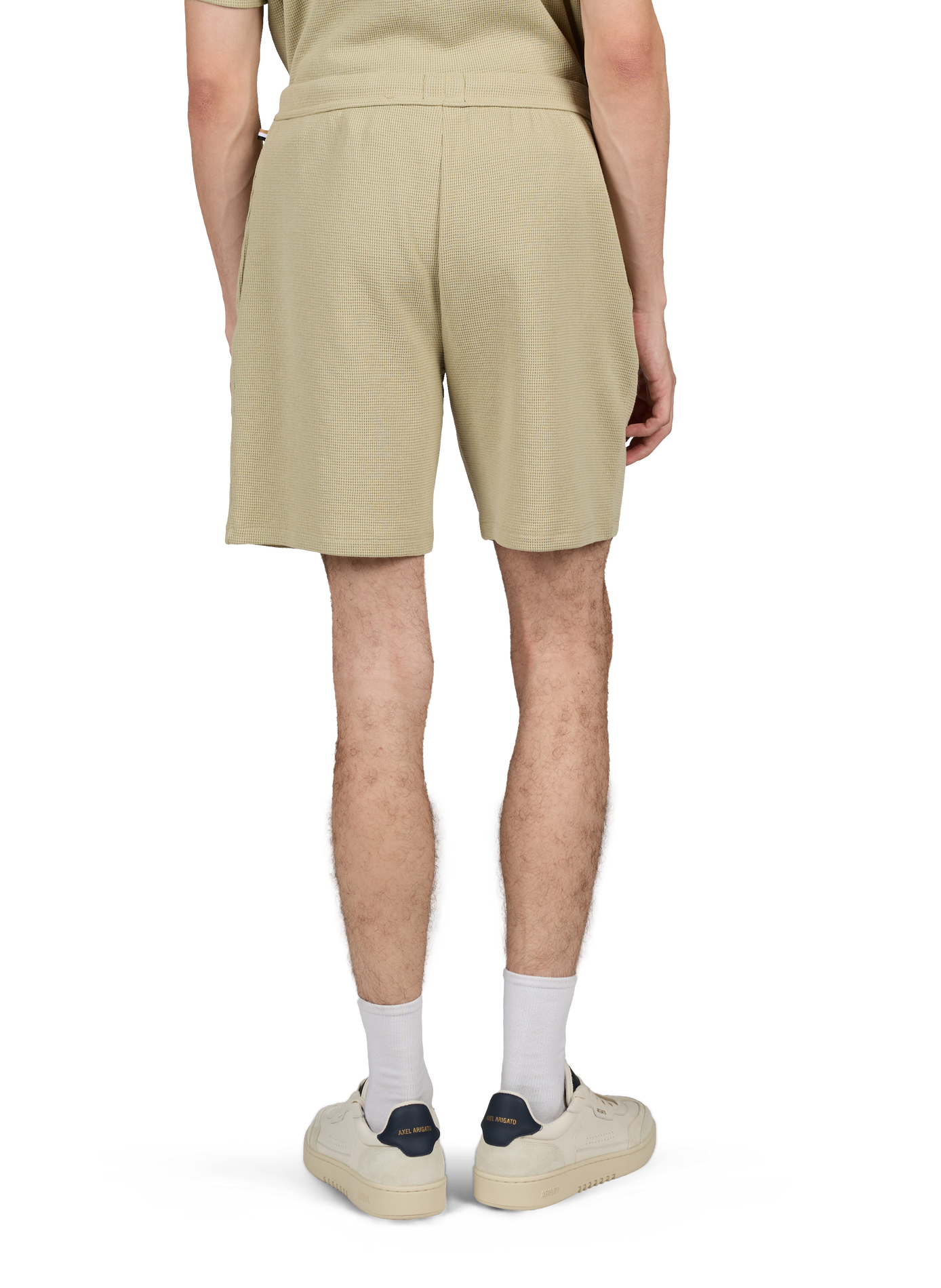 Straight shorts in mixed piqué cotton | Green BOSS Men