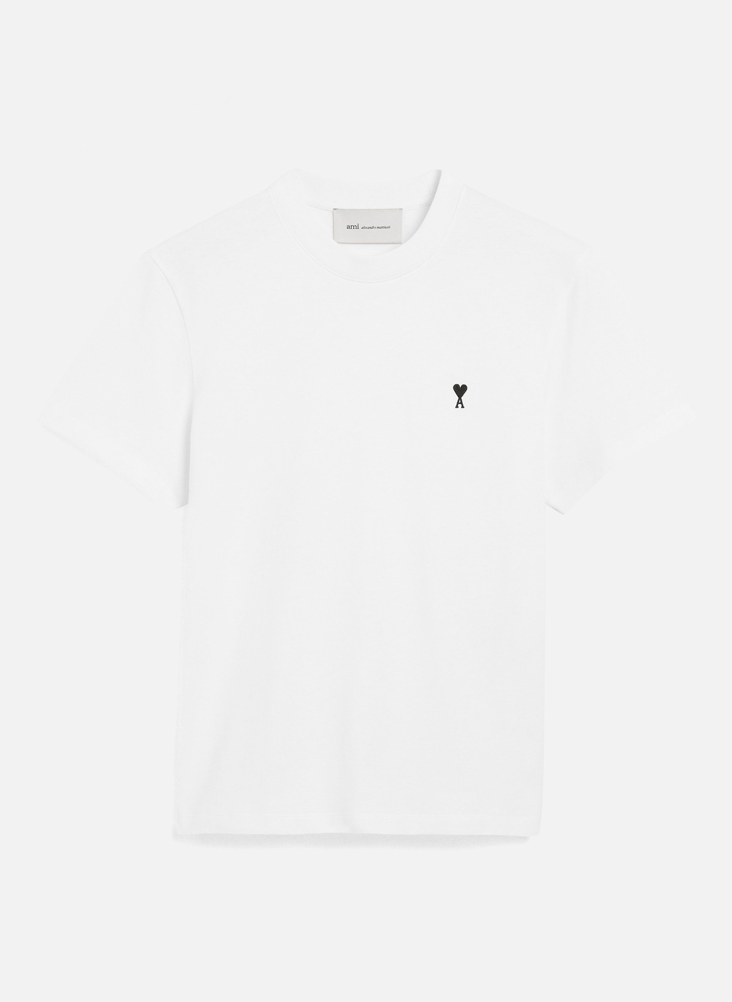 T-shirt ami de coeur en coton AMI PARIS Blanc