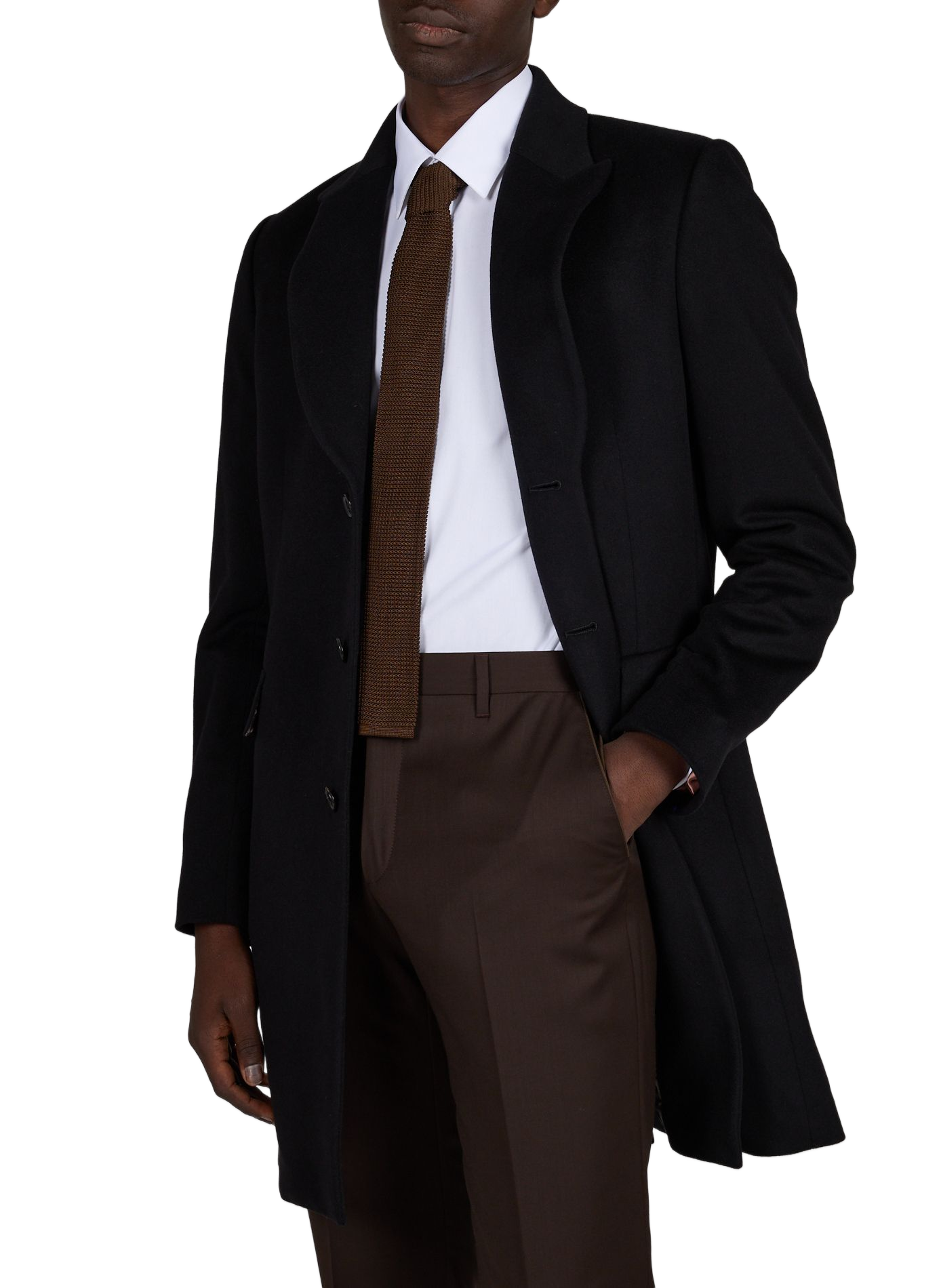 Straight coat in wool and cashmere PAUL SMITH Black