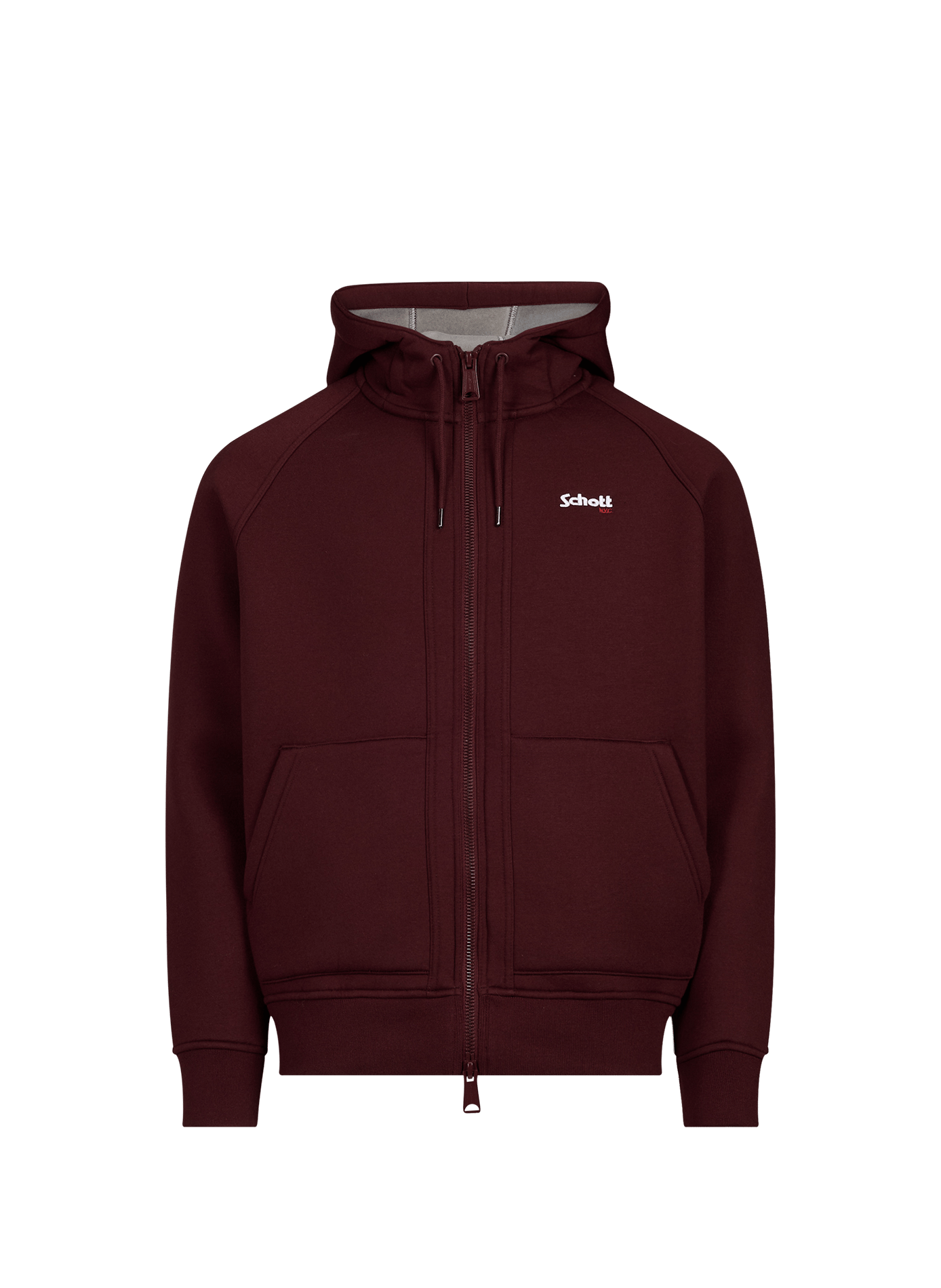 Kapuzen-Sweatshirt aus Baumwollmischung SCHOTT Rot