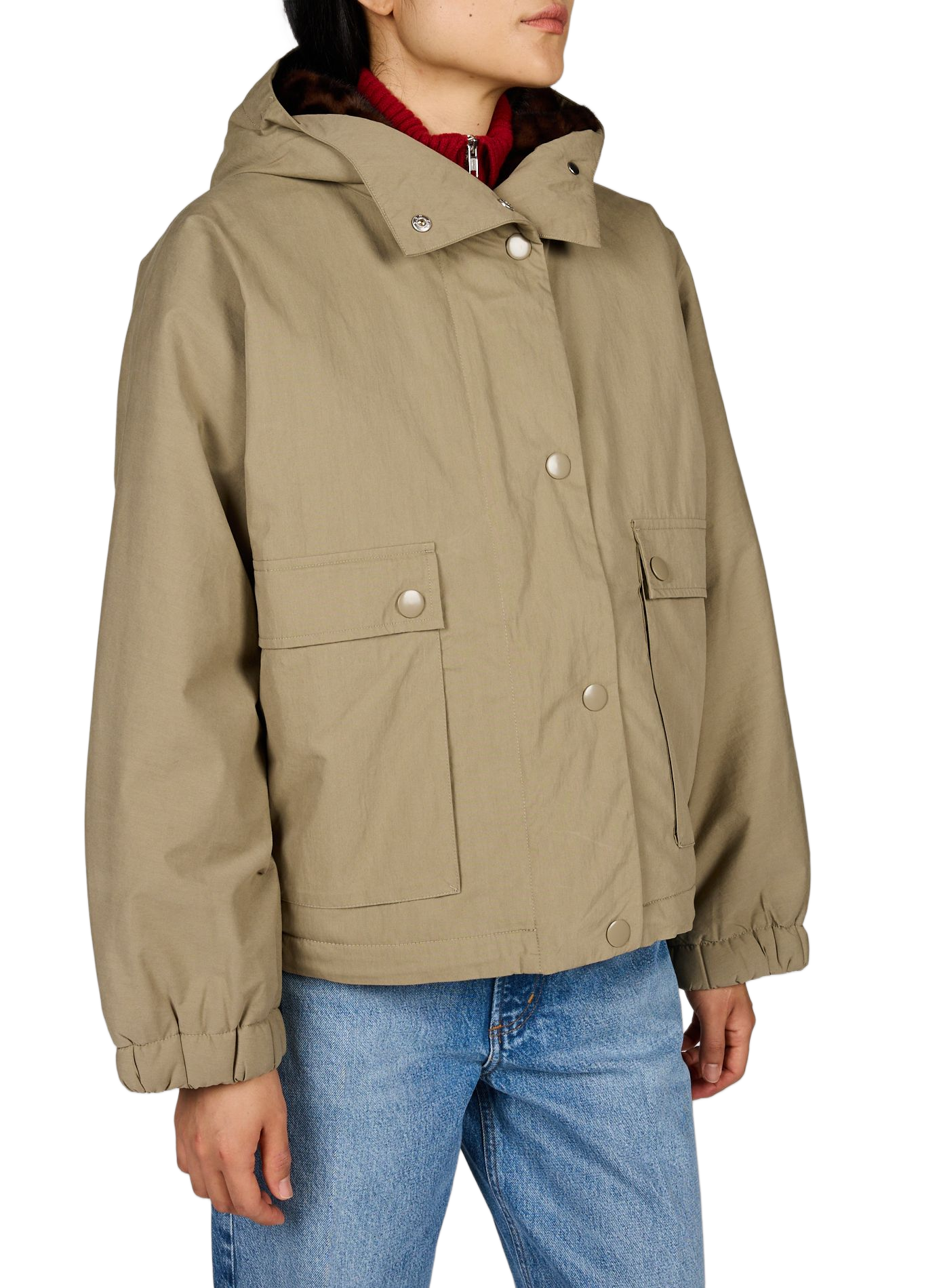 Hoodie JENNA F P1133 in gemengd katoen BELLEROSE Beige