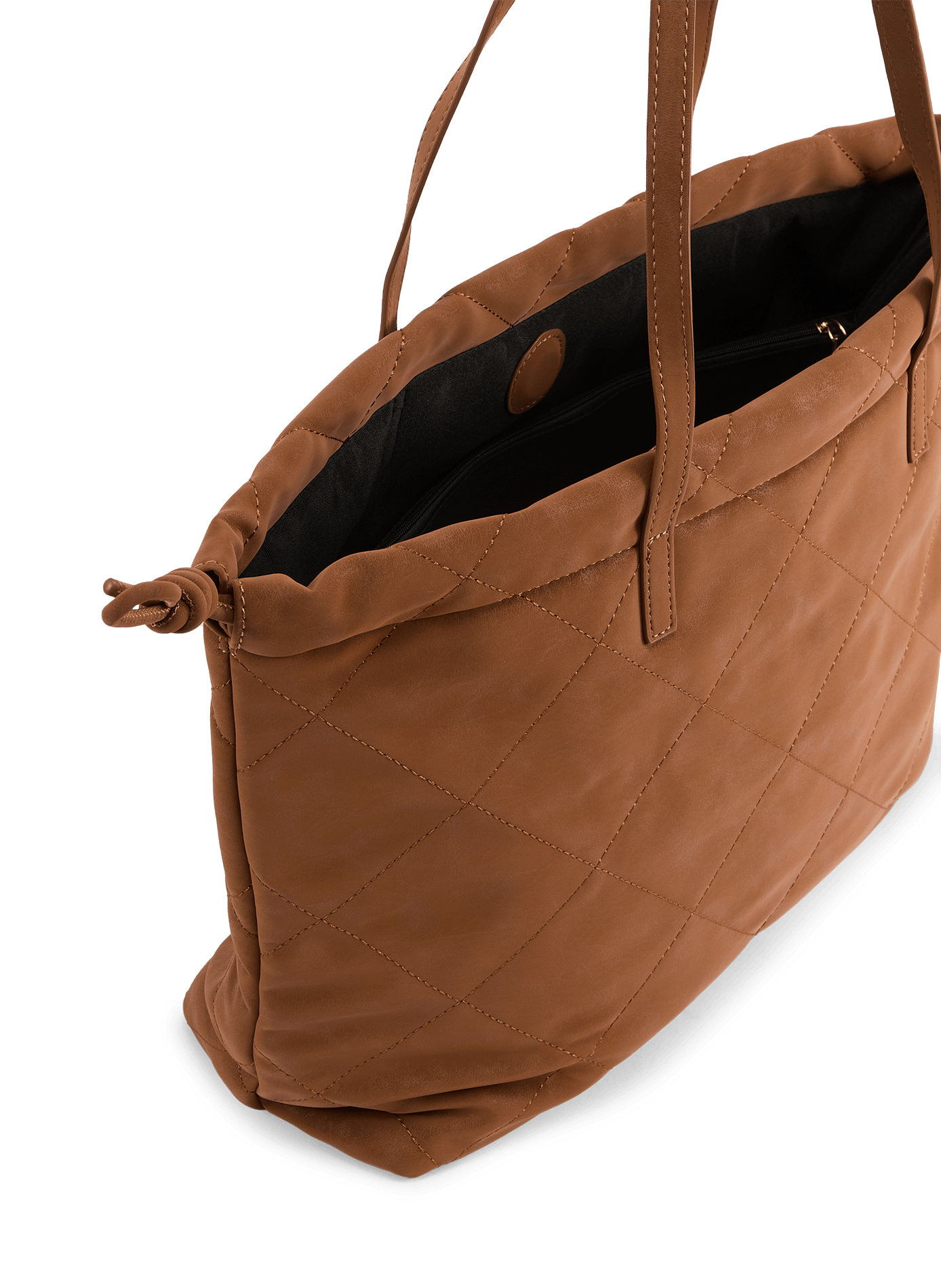 Matte effect quilted handbag AU PRINTEMPS PARIS Brown