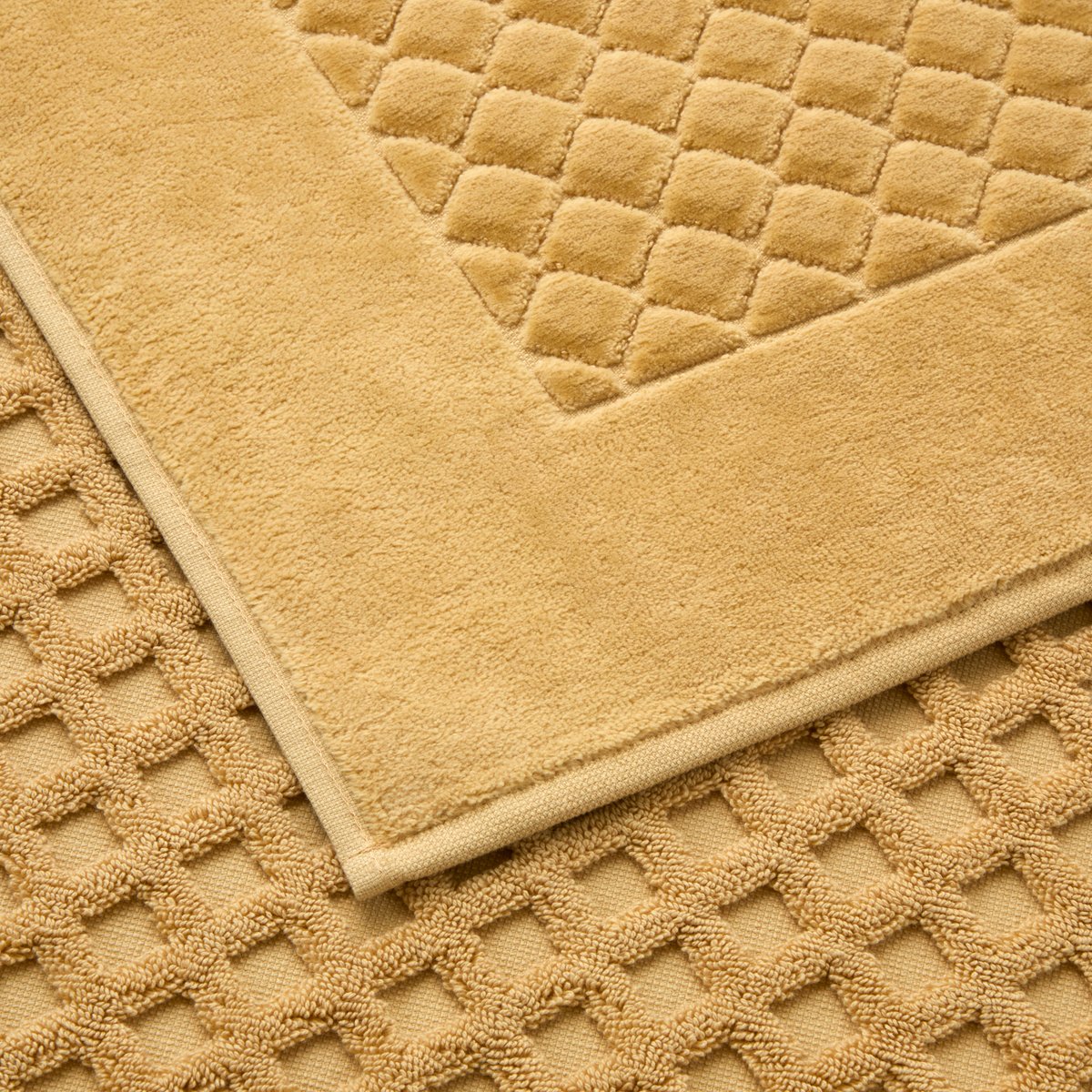 Tapis de bain  en coton, etoile YVES DELORME Jaune