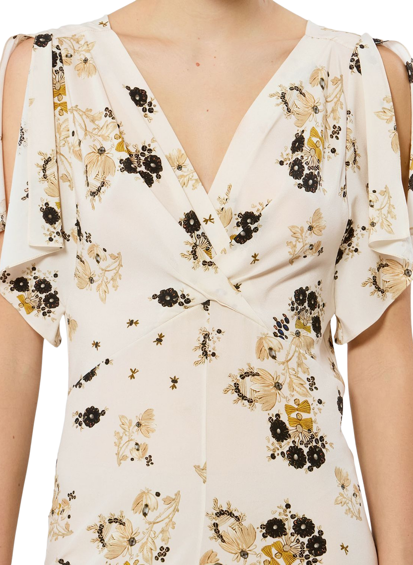 Long Falja printed silk dress ISABEL MARANT White