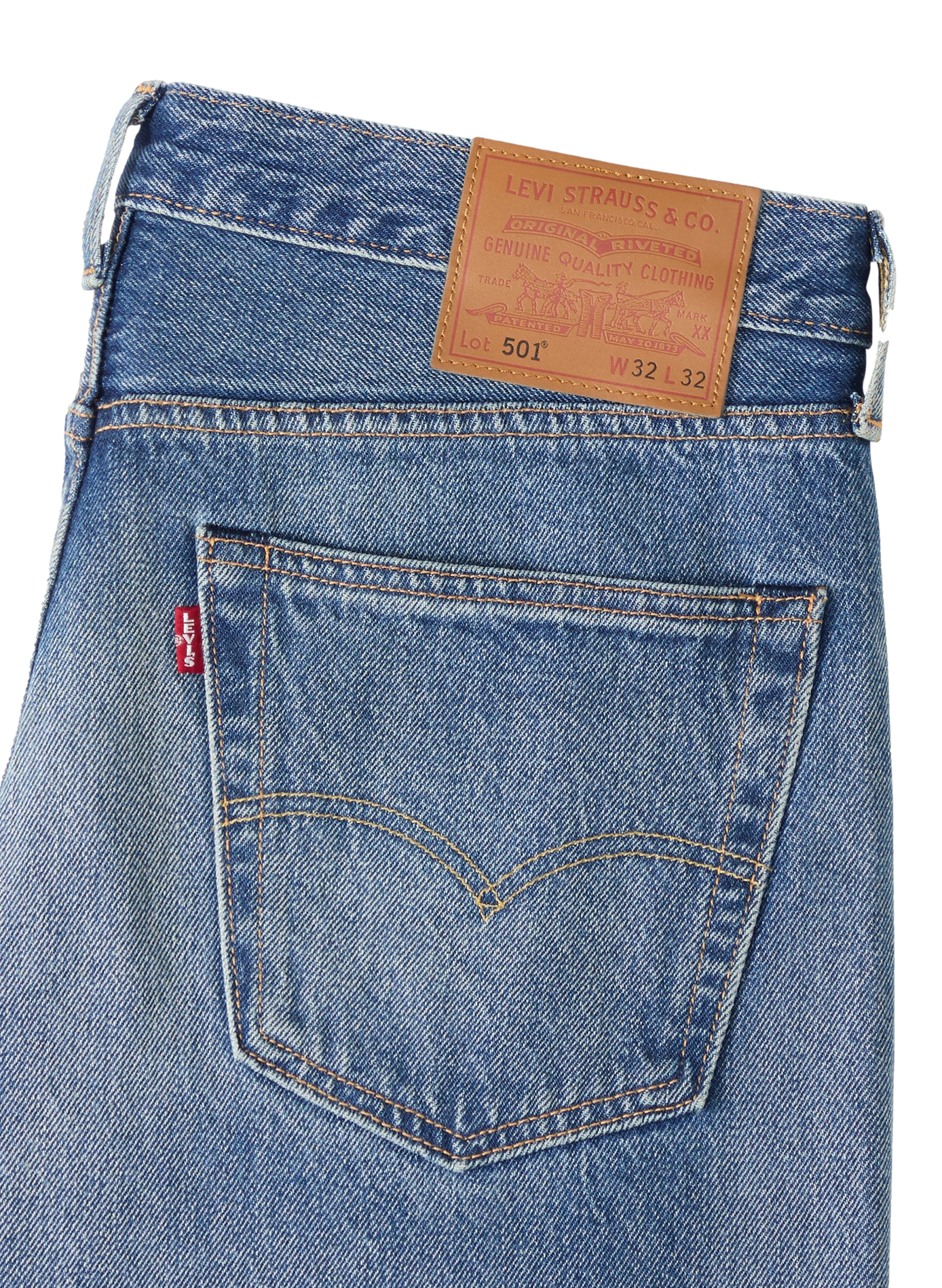 Straight cotton jeans LEVI'S Blue