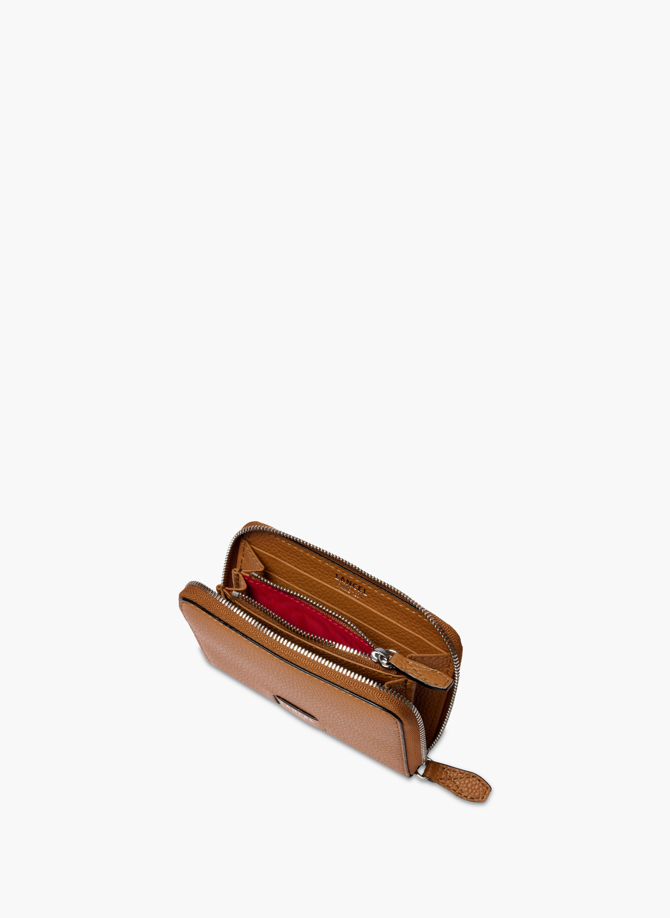 Portefeuille zippé ninon de lancel en cuir LANCEL Marron