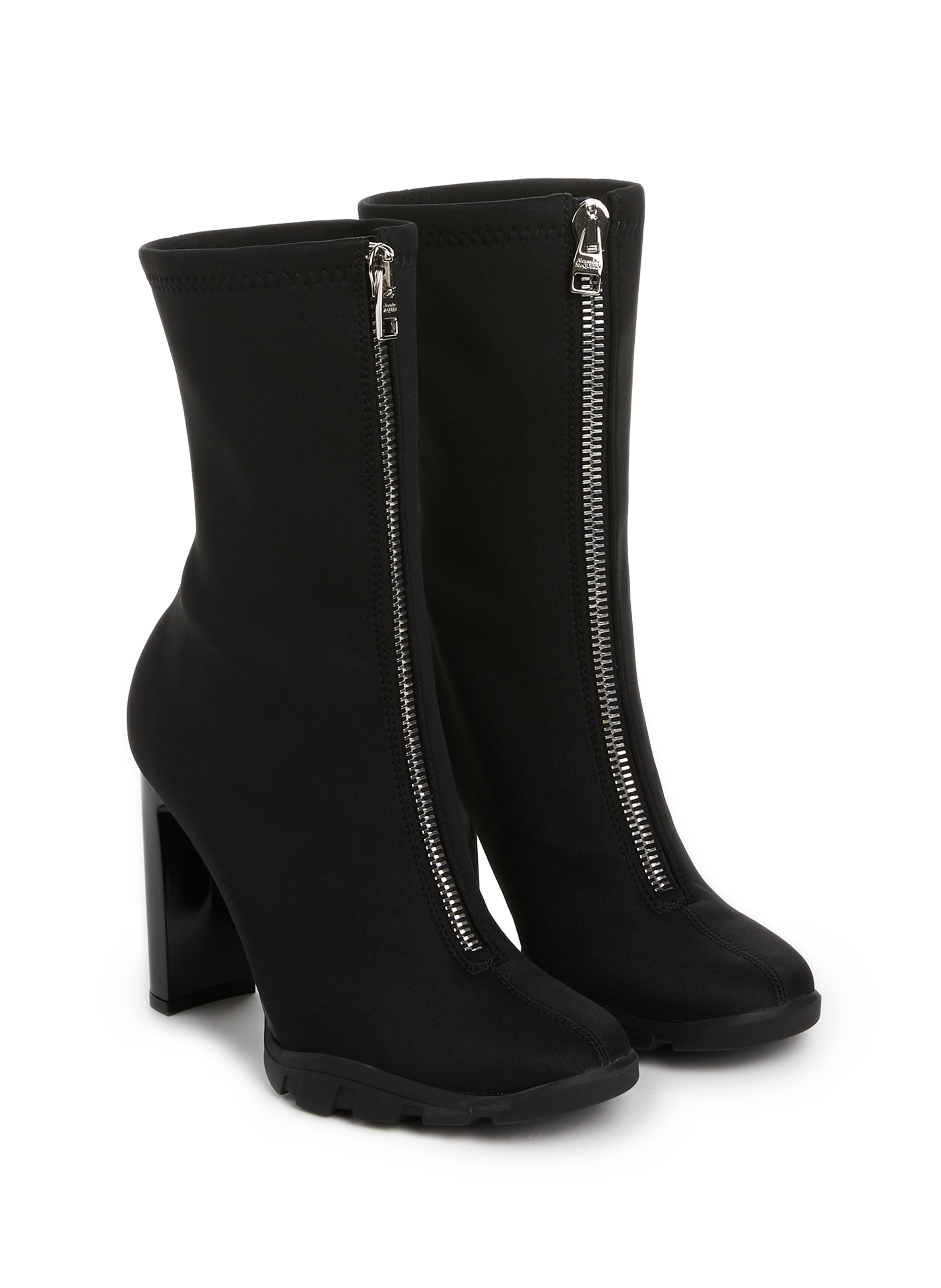 Bottines Slim Tread en néoprène ALEXANDER MCQUEEN Noir