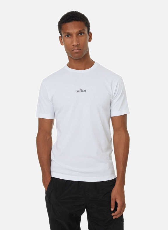 STONE ISLAND T-shirt imprimé dans le dos Blanc