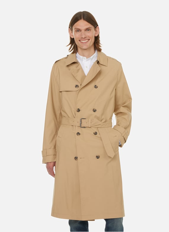 Beige Long trench coat