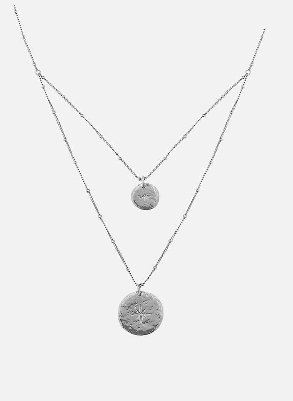 Collier multirangs avec pendentifs ombre Argent by HIPANEMA HIPANEMA Collier multirangs avec pendentifs ombre Argent