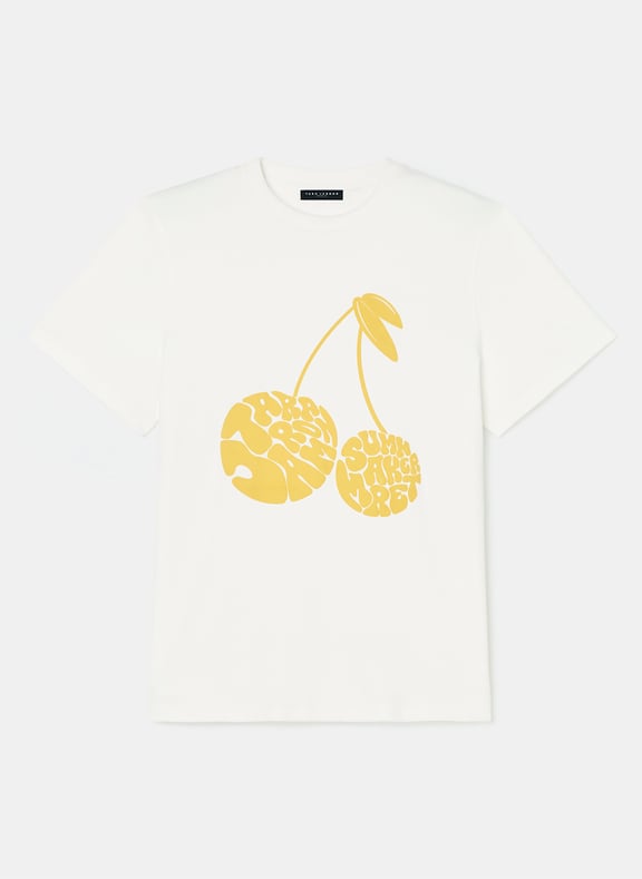 T-shirt droit uni - tara cherry Jaune by TARA JARMON TARA JARMON T-shirt droit uni - tara cherry Jaune