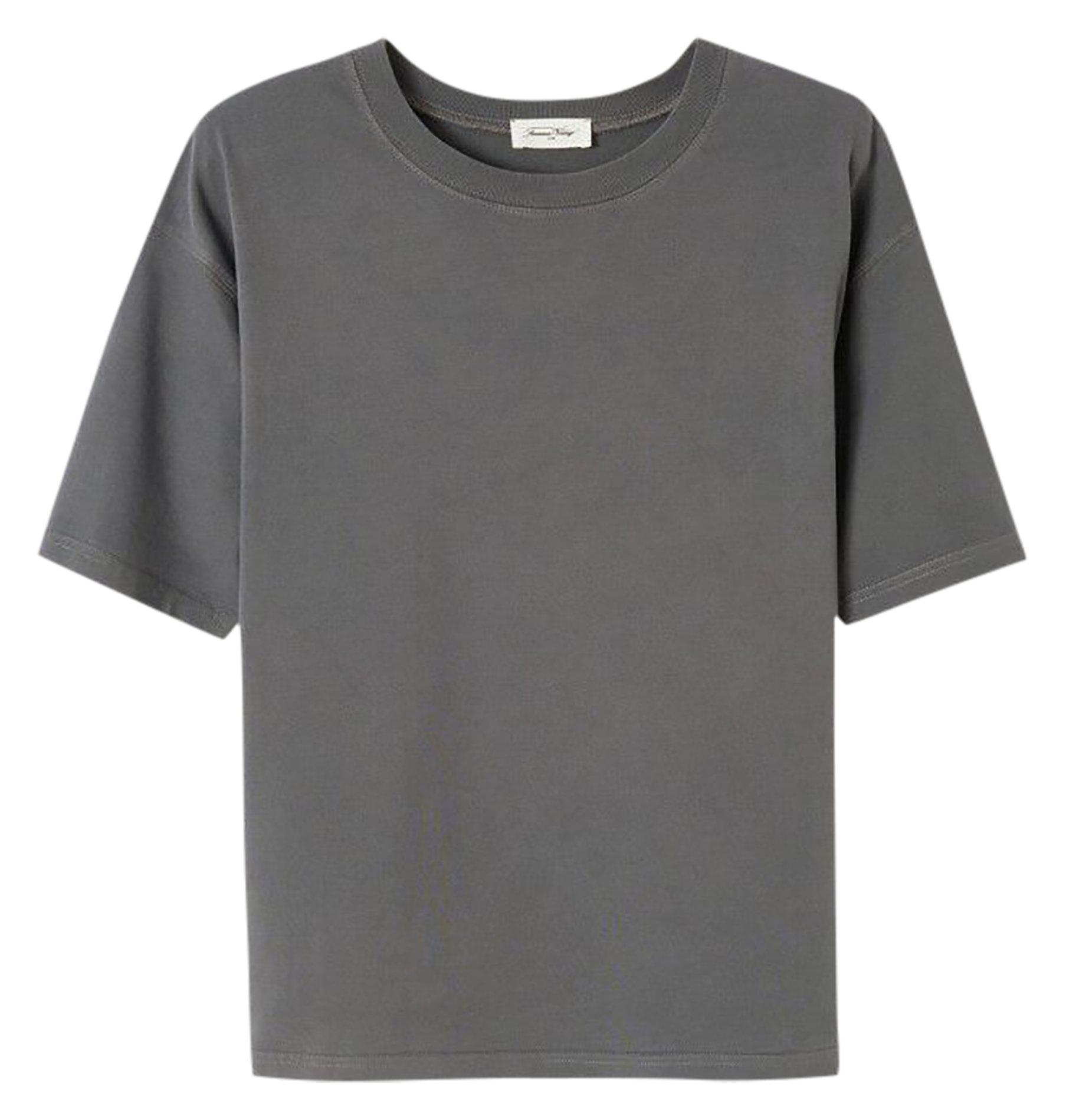 Tee-shirt ample col rond en coton fizvalley AMERICAN VINTAGE Gris