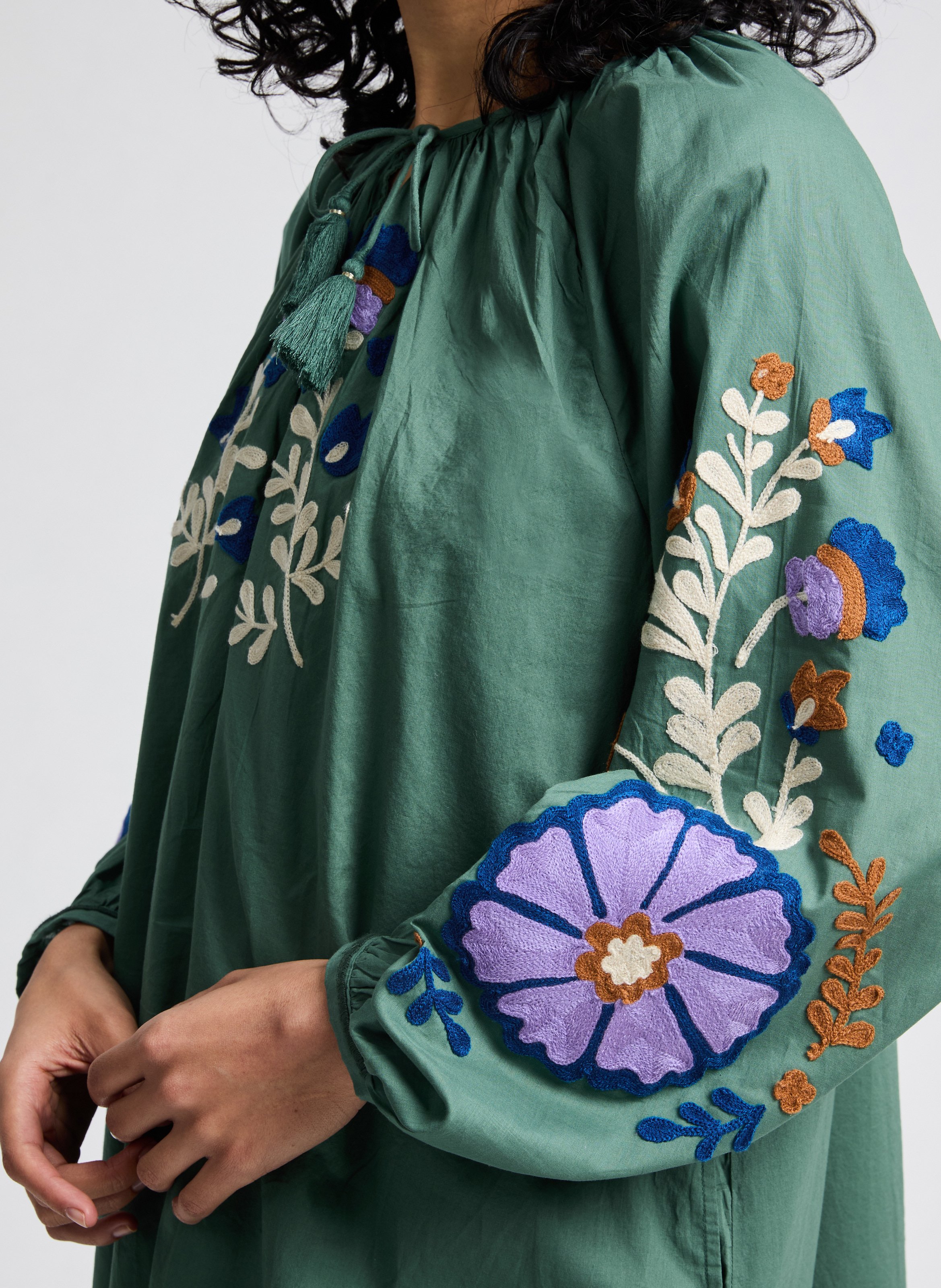 Robe à broderie Janice LOUISE MISHA Vert