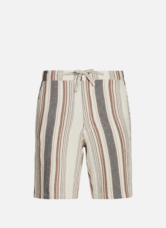 Striped cotton shorts Beige by SELECTED SELECTED Striped cotton shorts Beige
