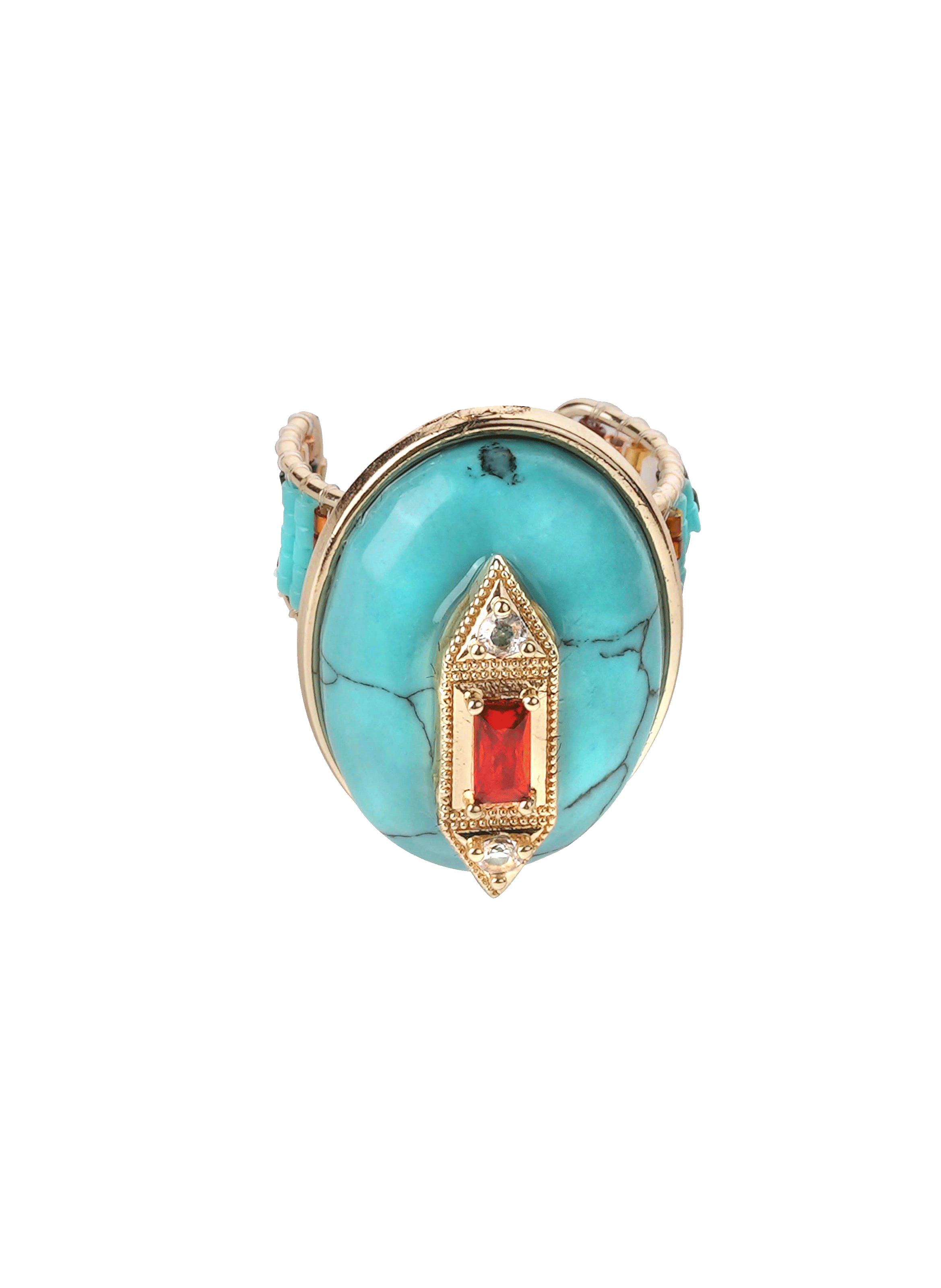 Bague réglable cabochon émail teonie HIPANEMA Bleu