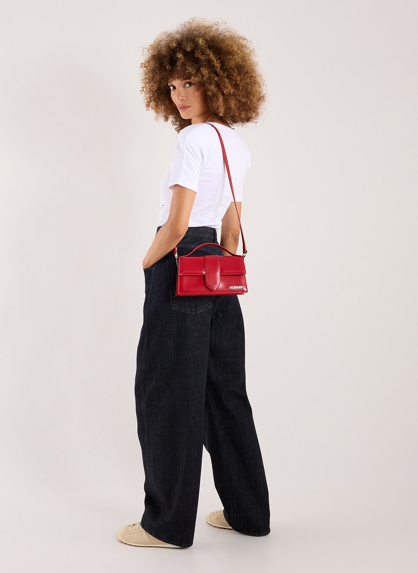 Le Bambino large leather handbag JACQUEMUS Red