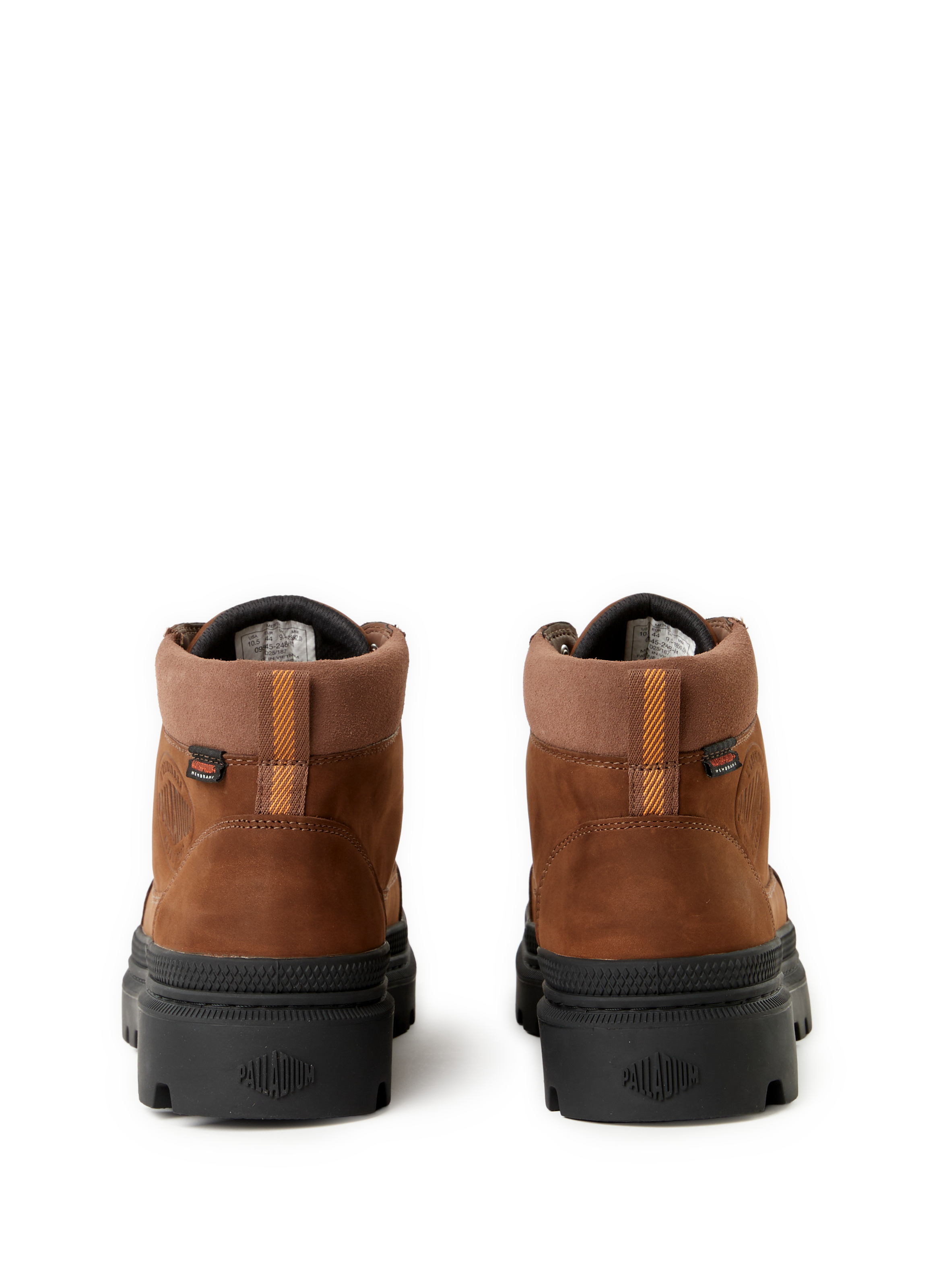 Mid-high leather wedge shoes PALLADIUM Brown