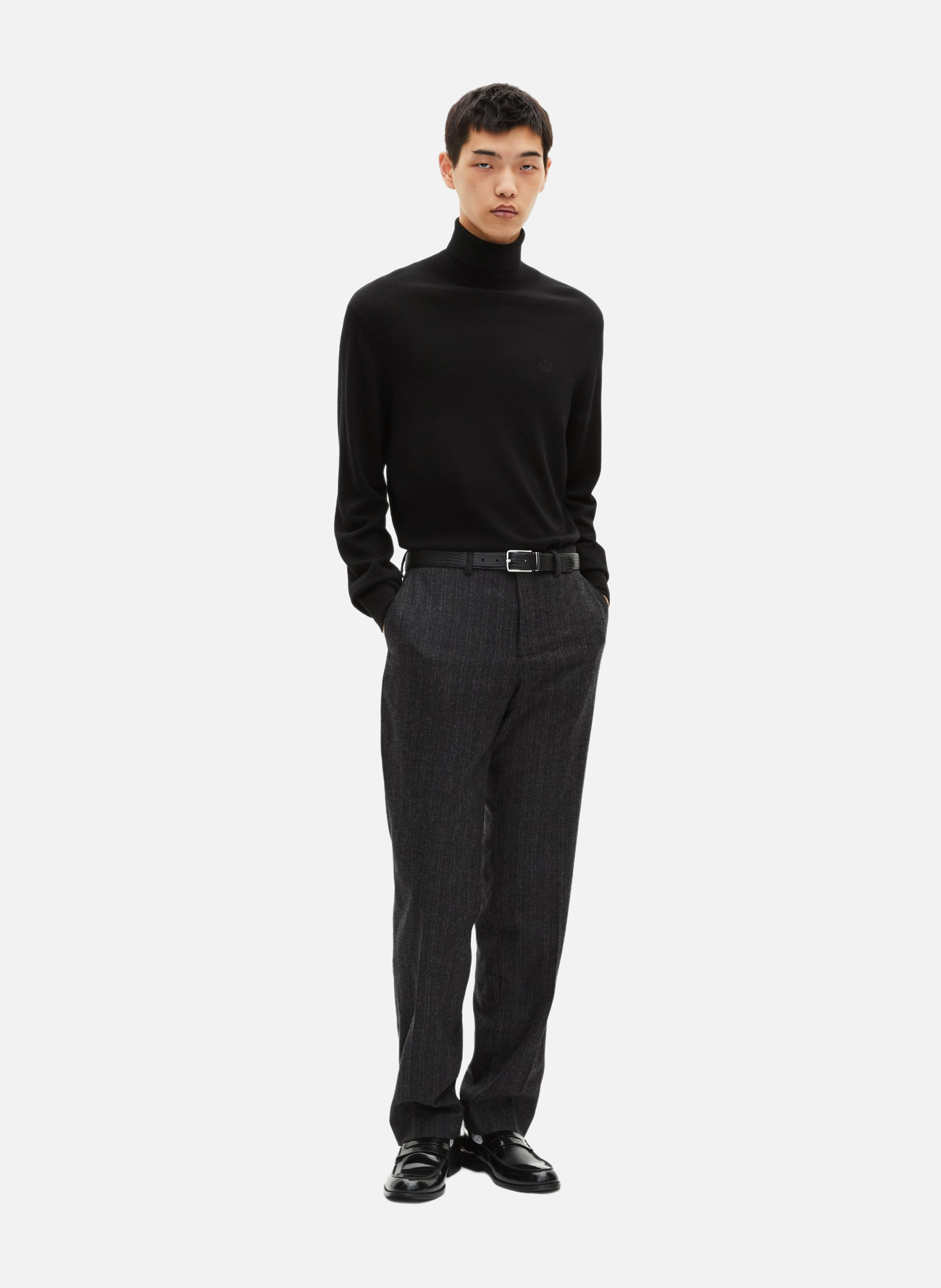 Pantalon de costume droit à fines rayures THE KOOPLES Gris