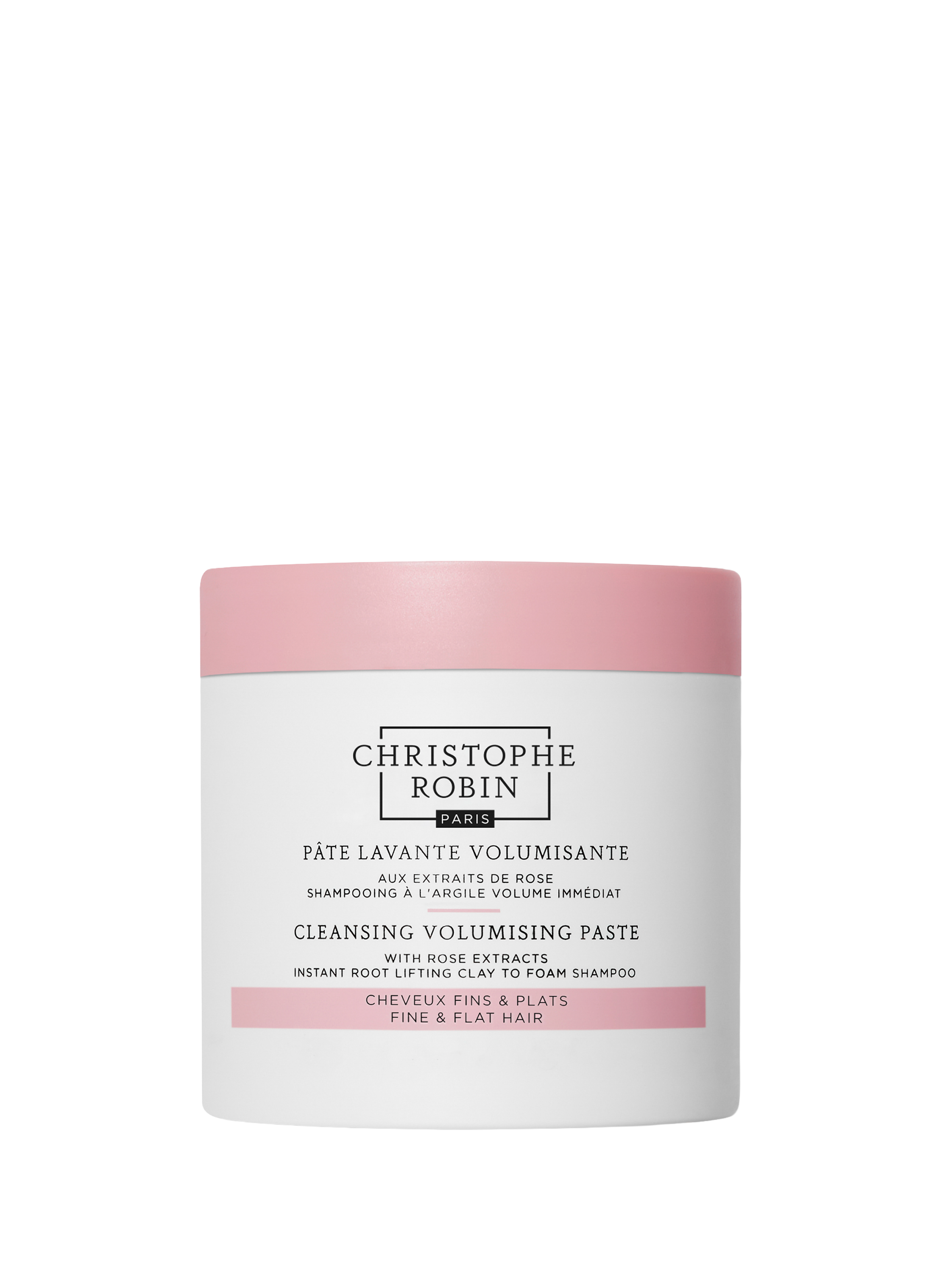 CHRISTOPHE ROBIN Pâte lavante volumisante aux extraits de rose No color