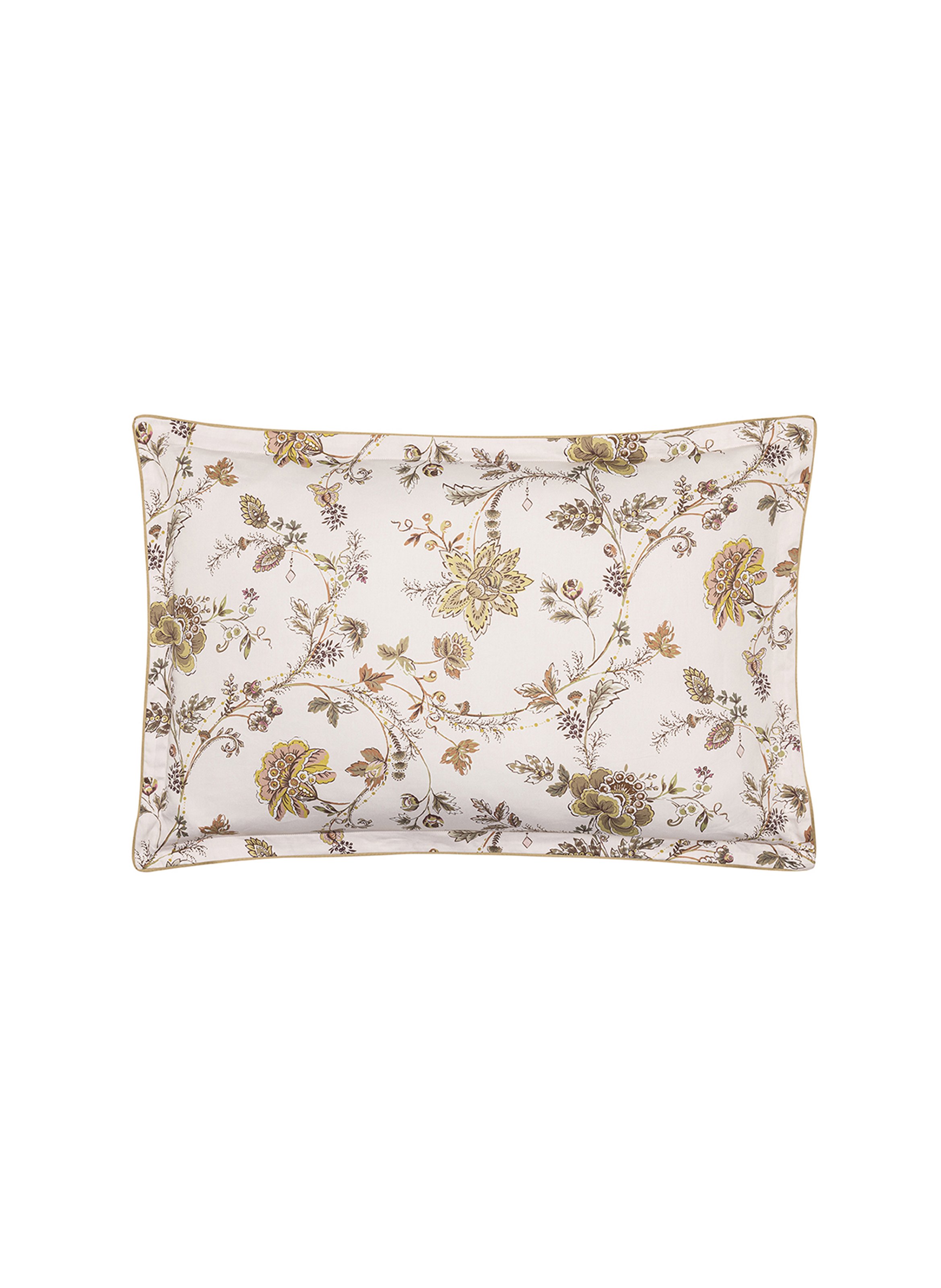 Taie d'oreiller imprimée en satin de coton bio, maussane ALEXANDRE TURPAULT Rose