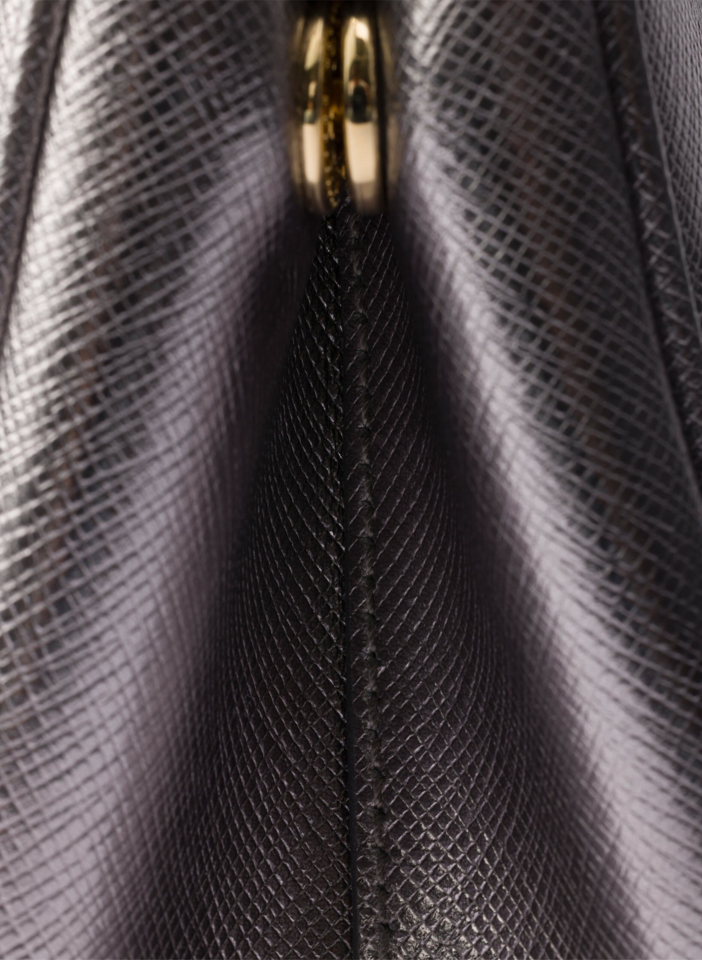 Mini sac prada galleria en cuir saffiano verni PRADA Argent