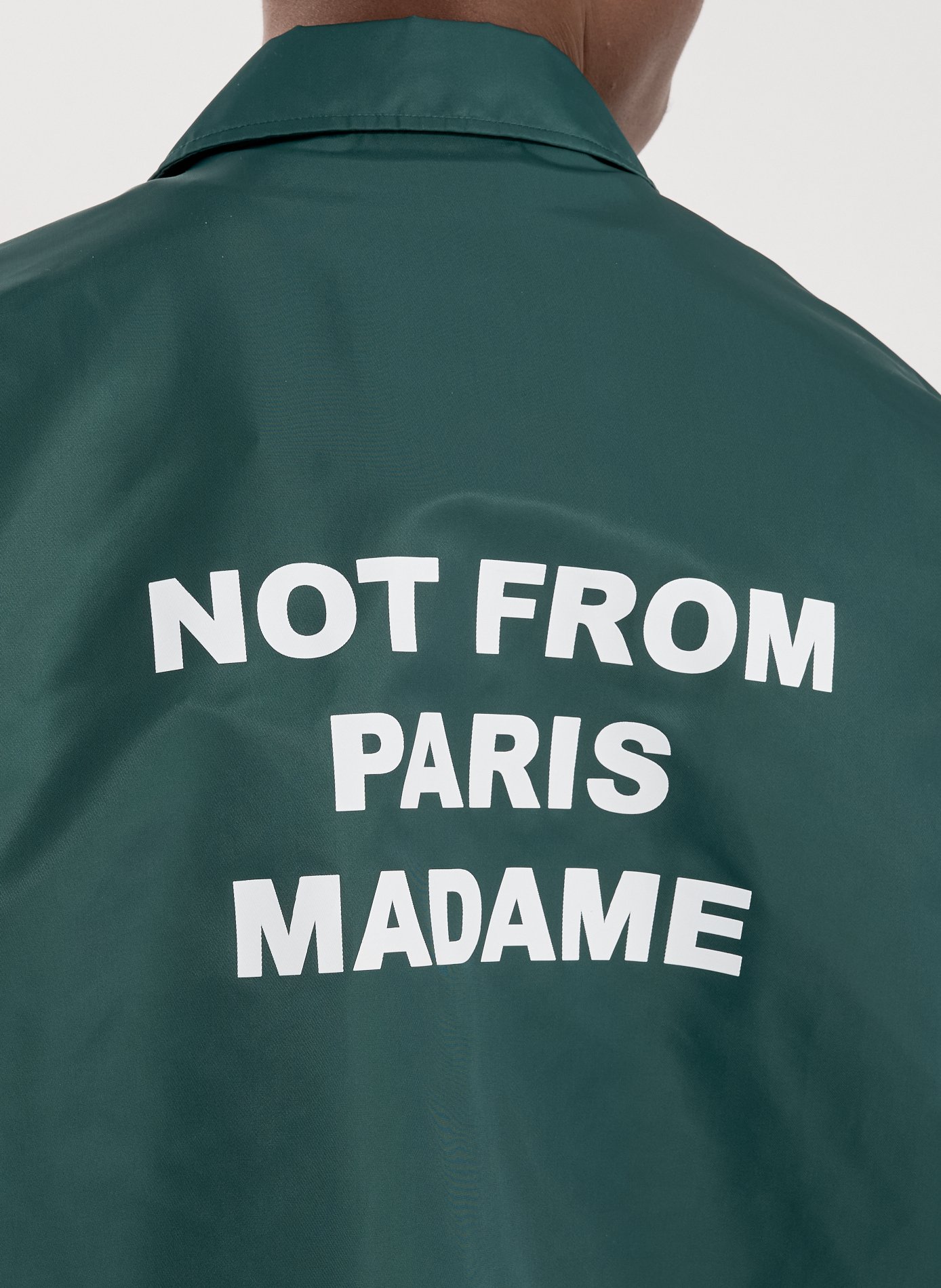 The slogan jacket DROLE DE MONSIEUR Green