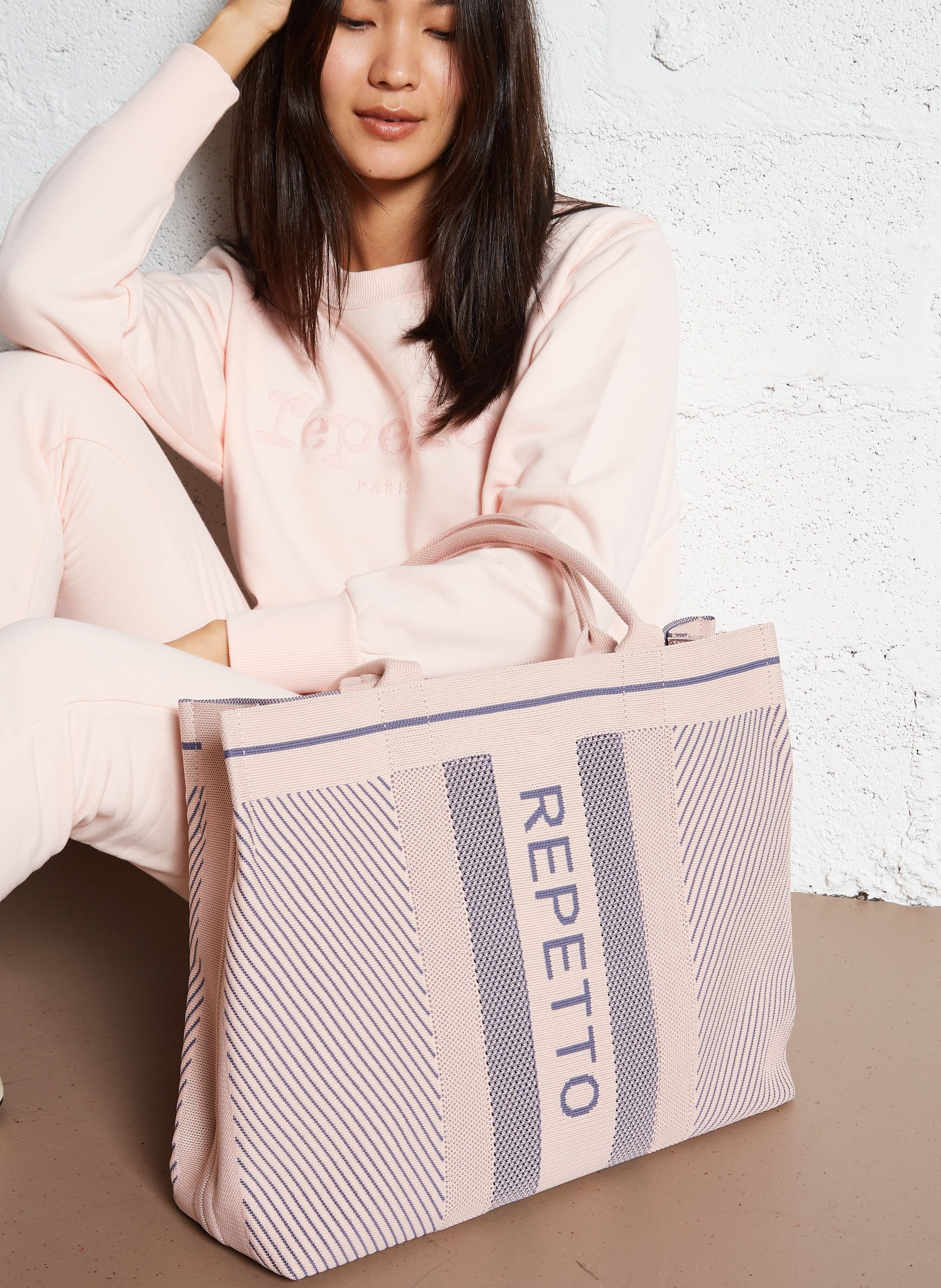 Sac cabas en maille REPETTO Rose