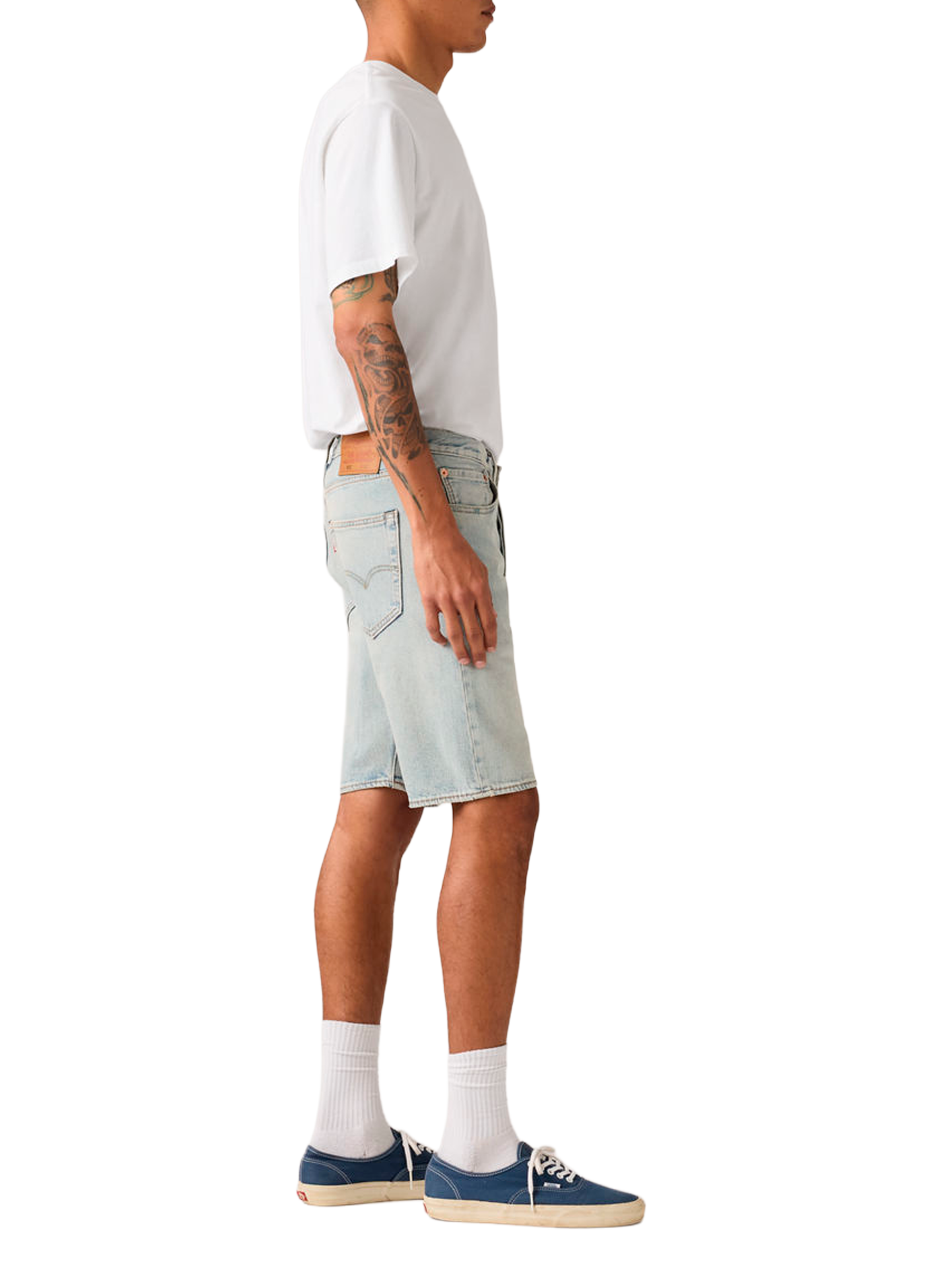 Short denim en coton mélangé LEVI'S Bleu