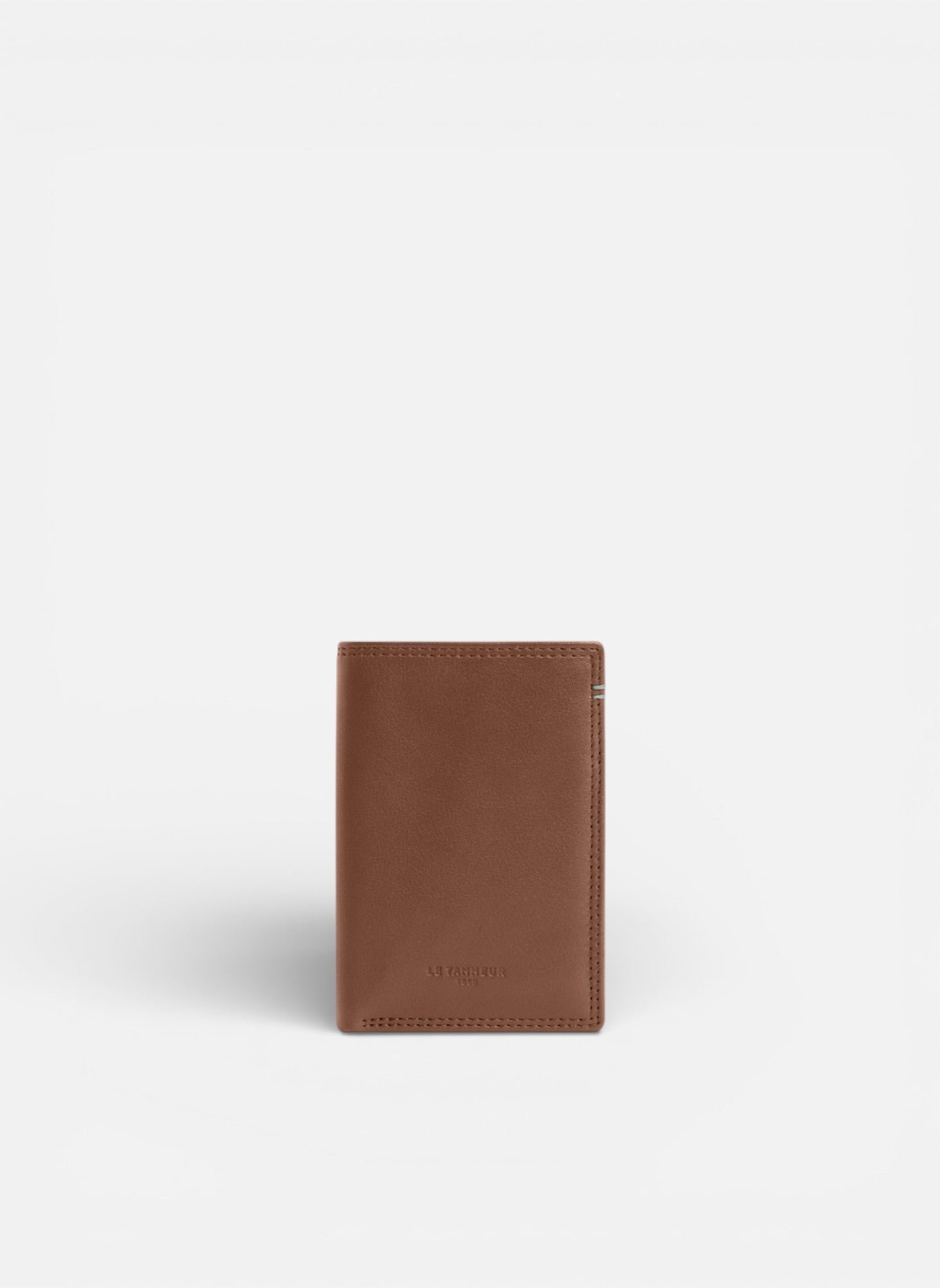 Porte cartes vertical martin en cuir lisse LE TANNEUR Marron