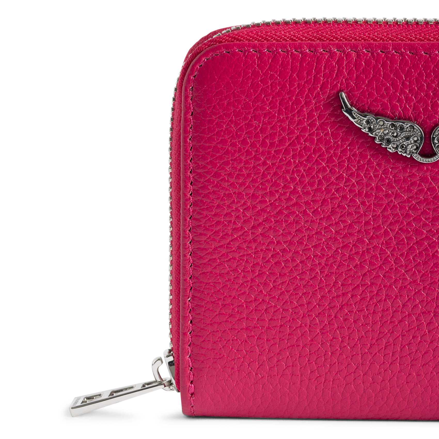 Portefeuille en cuir mini zv ZADIG&VOLTAIRE Rose