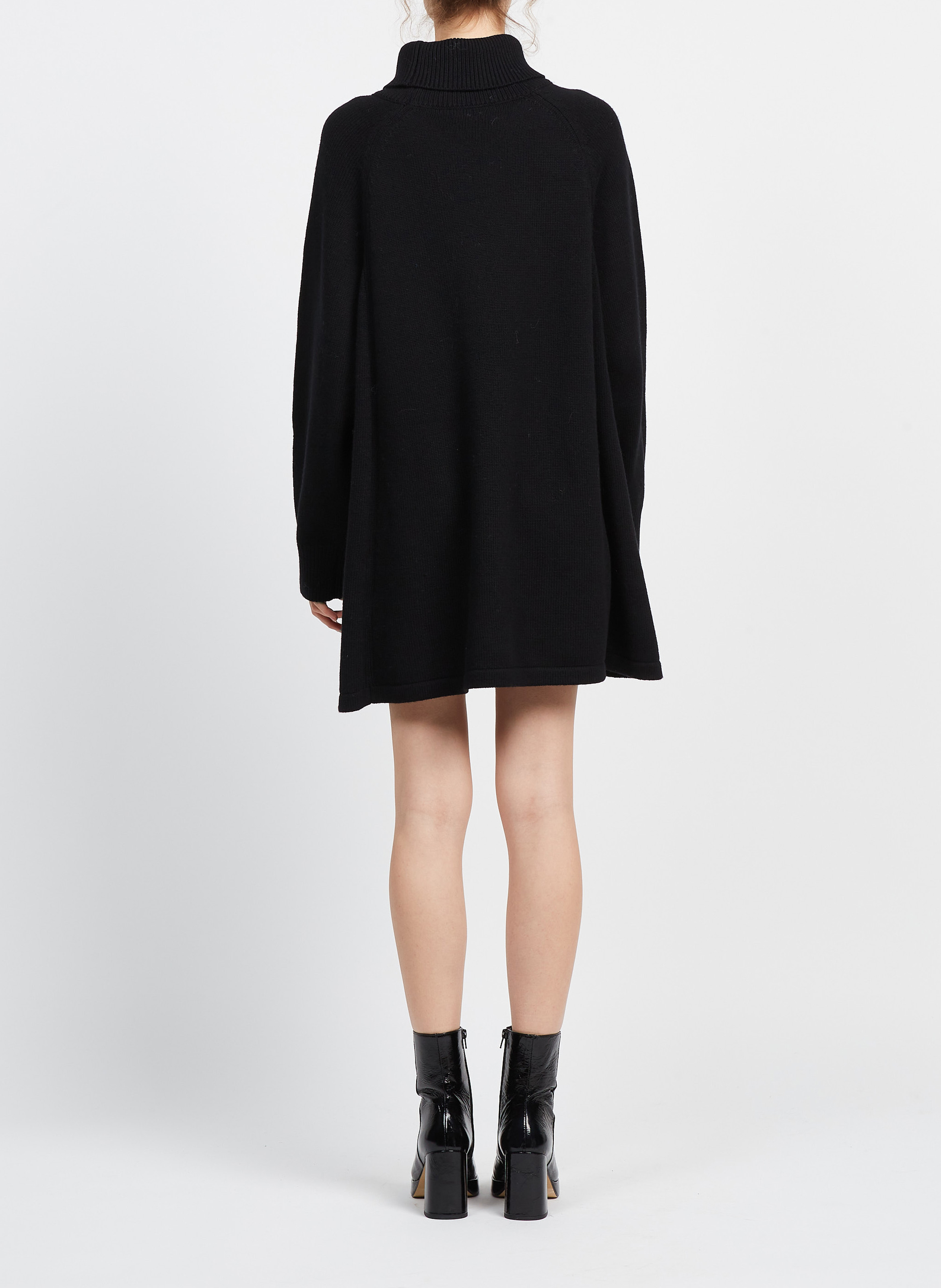 Robe courte col roulé en laine mélangé medee BA&SH Noir