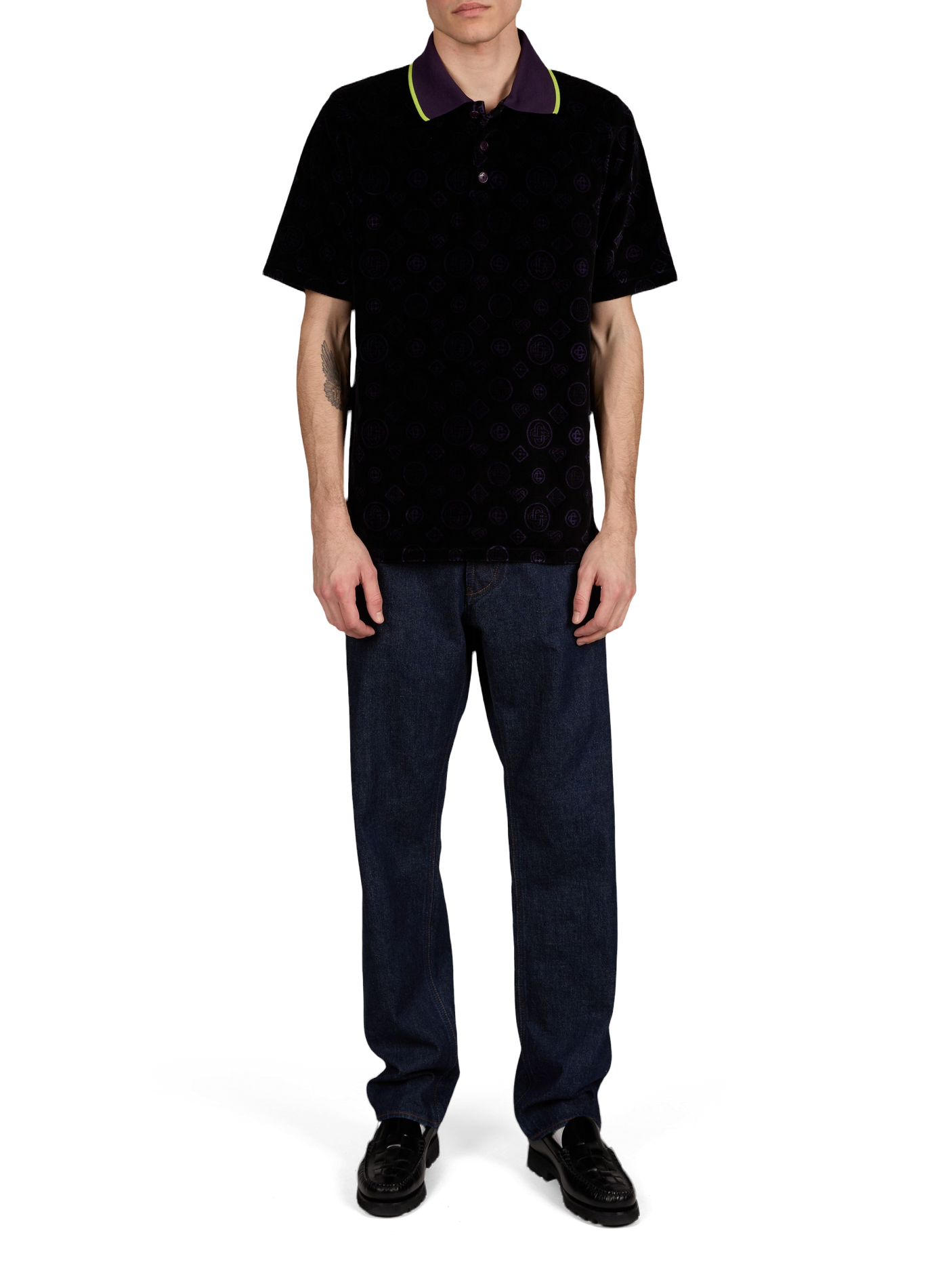 Polo en velours monogrammé CASABLANCA PARIS Multicolore