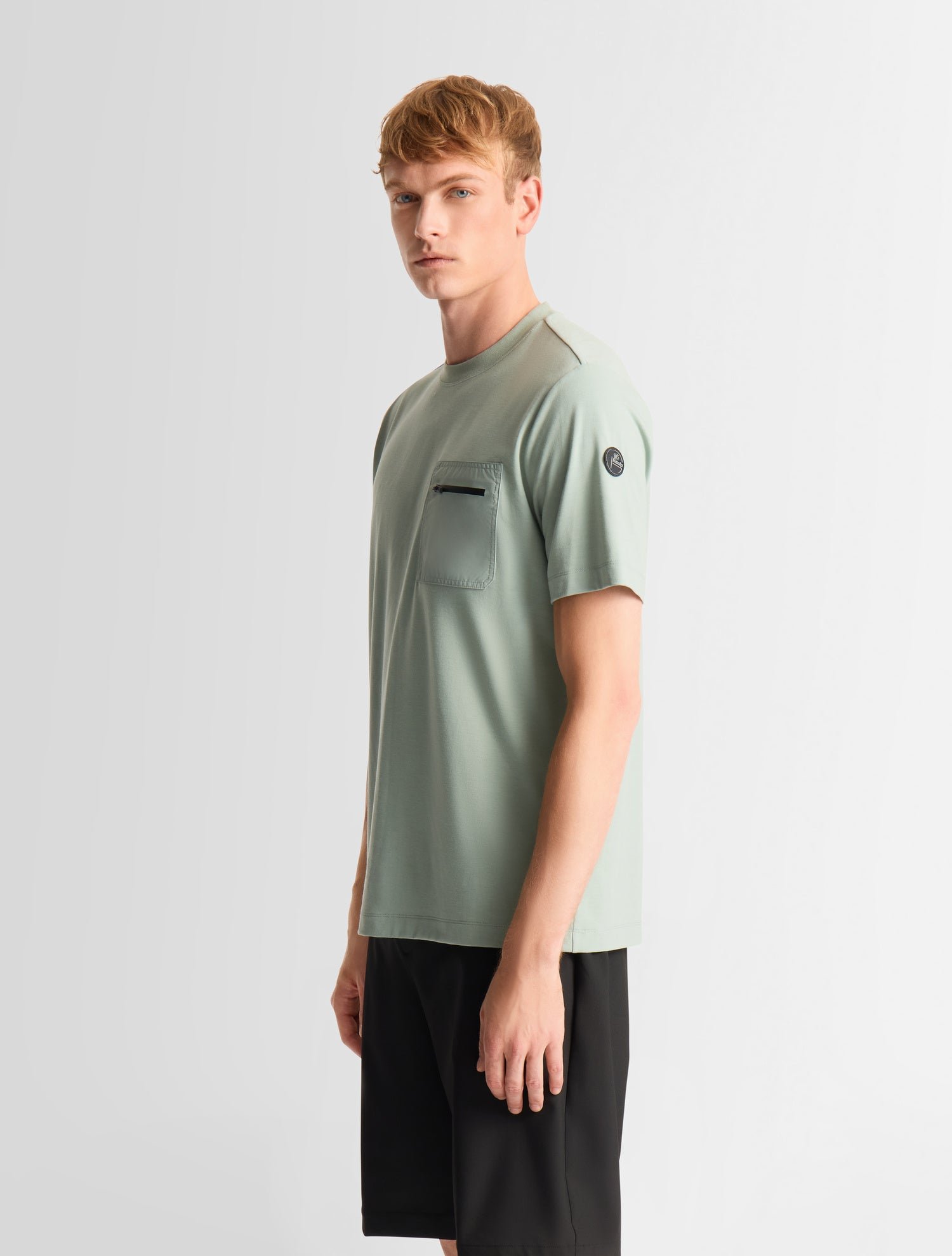 T-shirt rivio col rond coupe ajustée FUSALP Vert