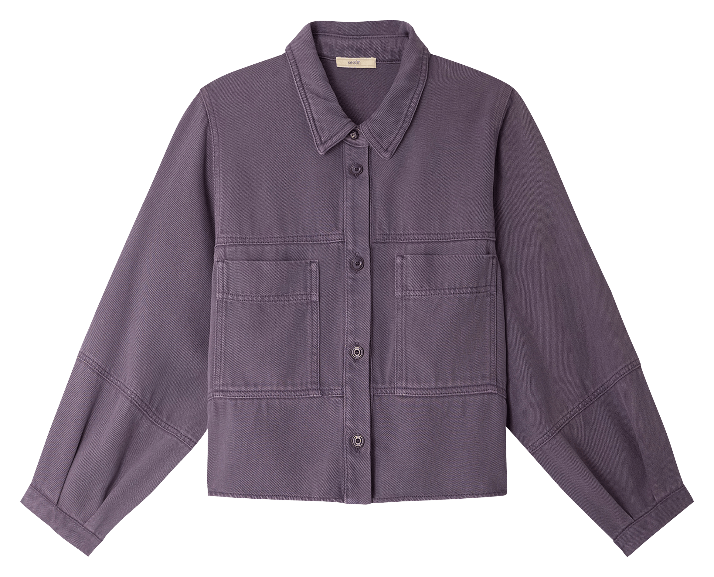Veste col classique en jean leone SESSUN Violet