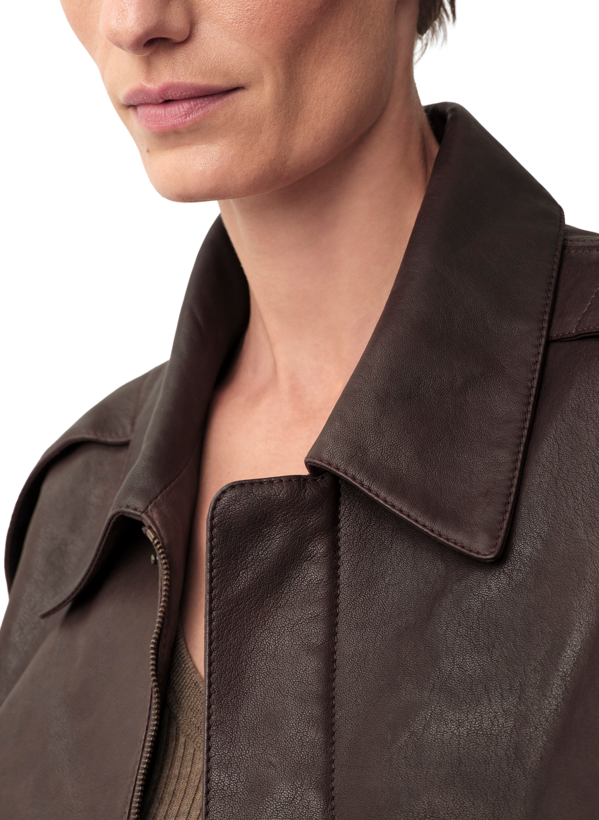 Johnson leather jacket CK COLLECTION Brown