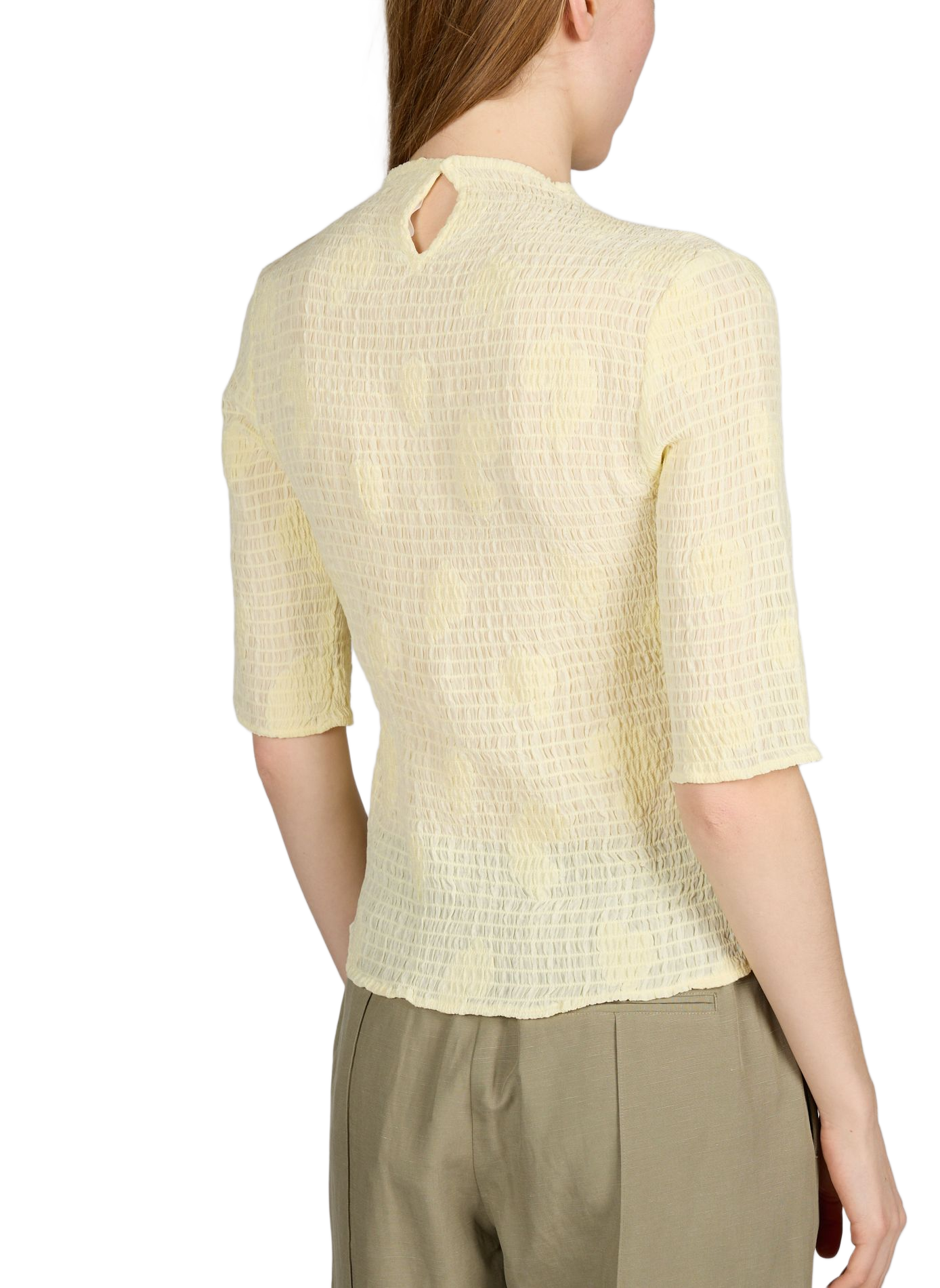 Top tissé Safrida à manches courtes SAMSOE SAMSOE Vert