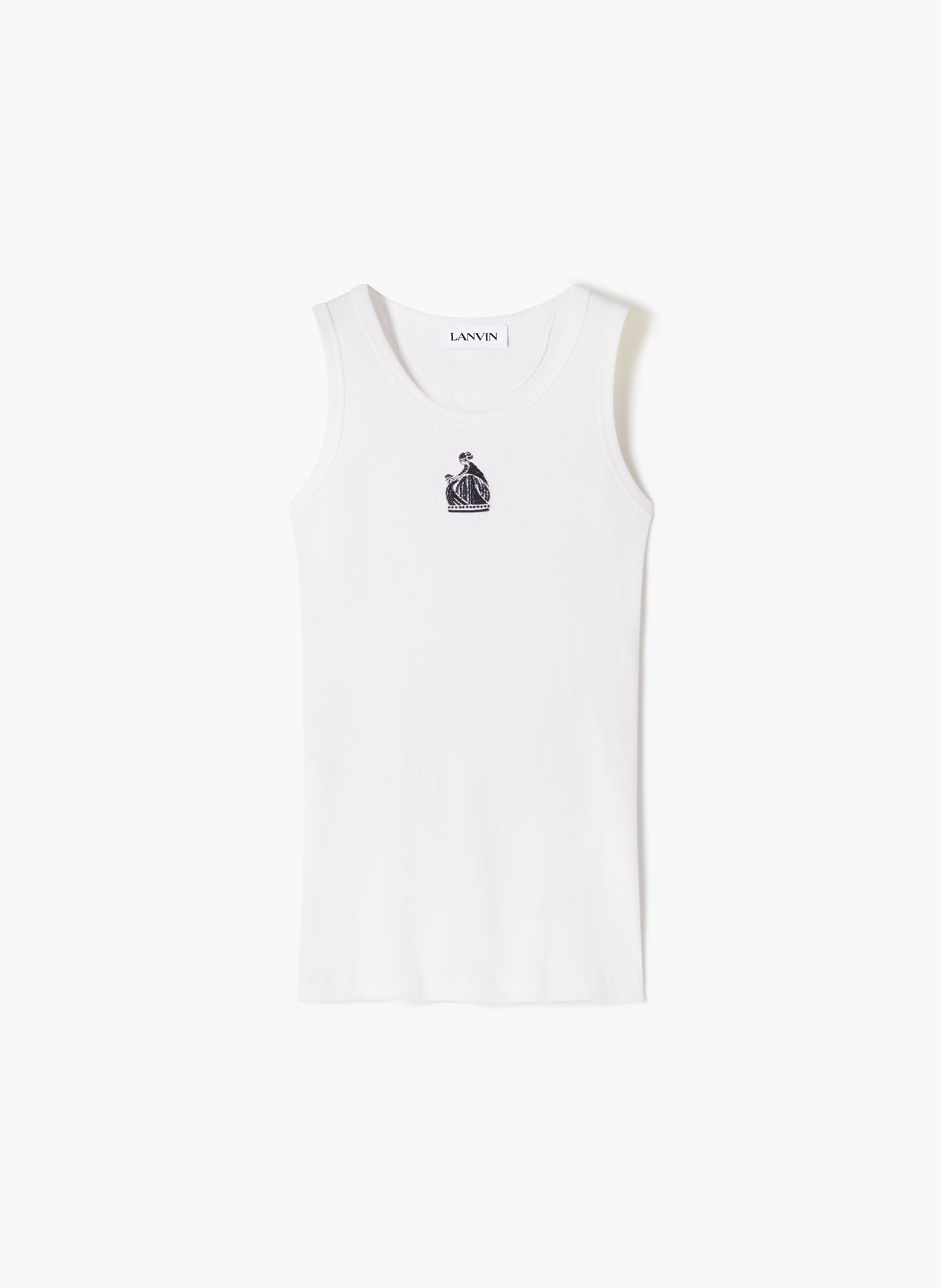 Débardeur côtelé la mère et l'enfant LANVIN Blanc