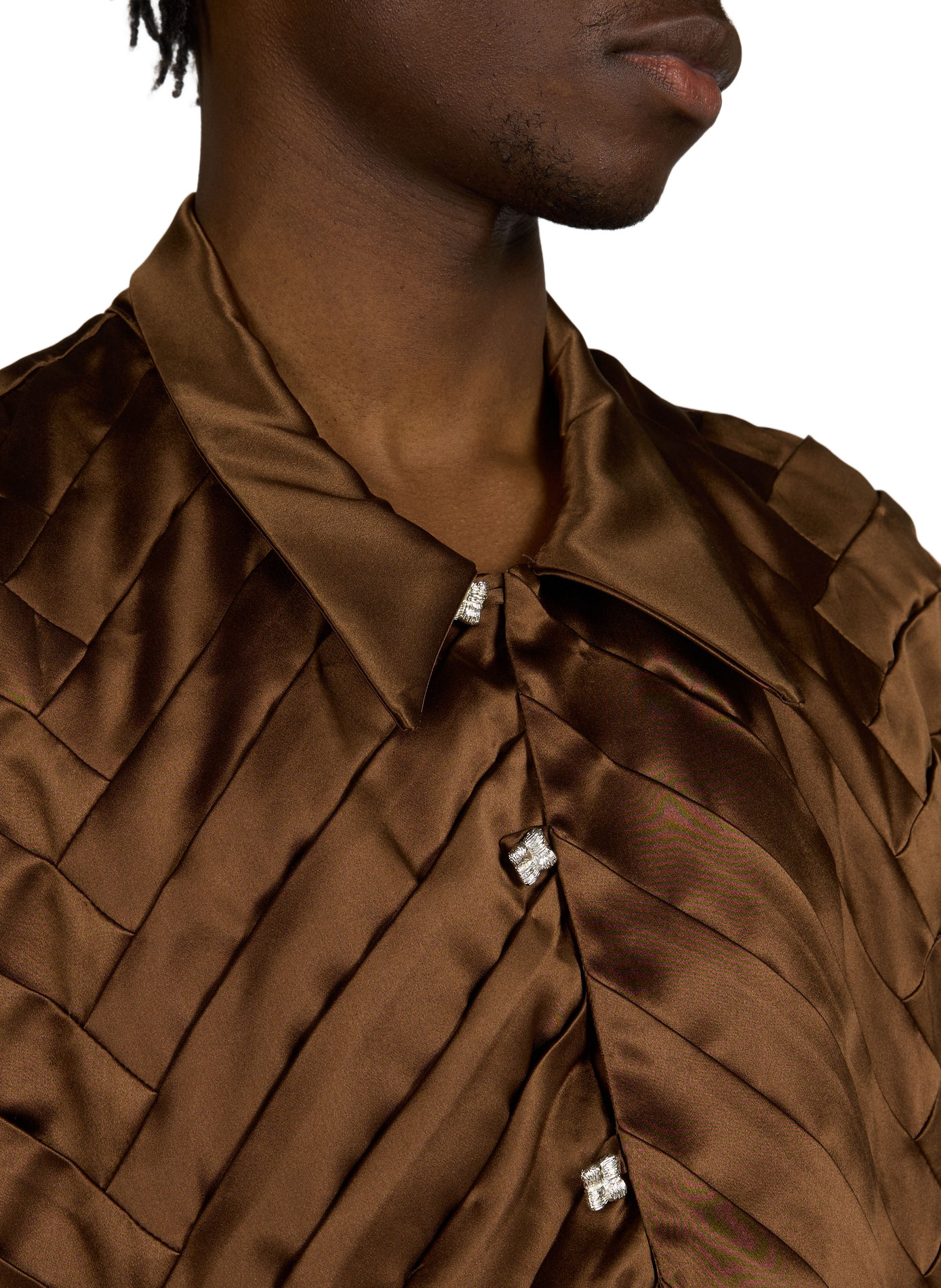 Jeans Ontmoetingen met zijdelingse geplooide inzetstukken van katoen CAMPILLO Bruin