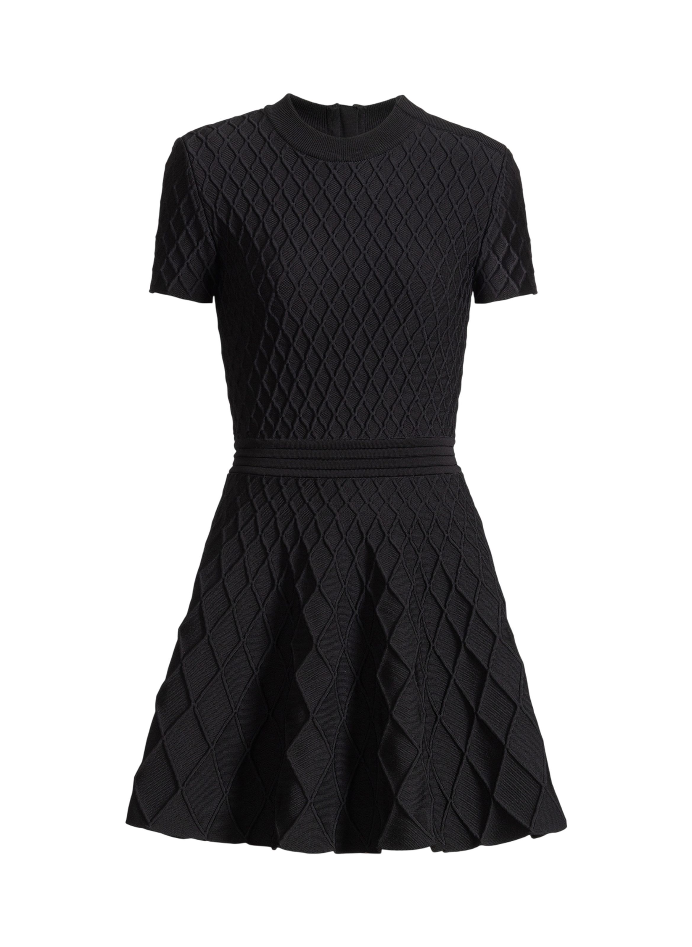 Robe patineuse en maille BALMAIN Noir
