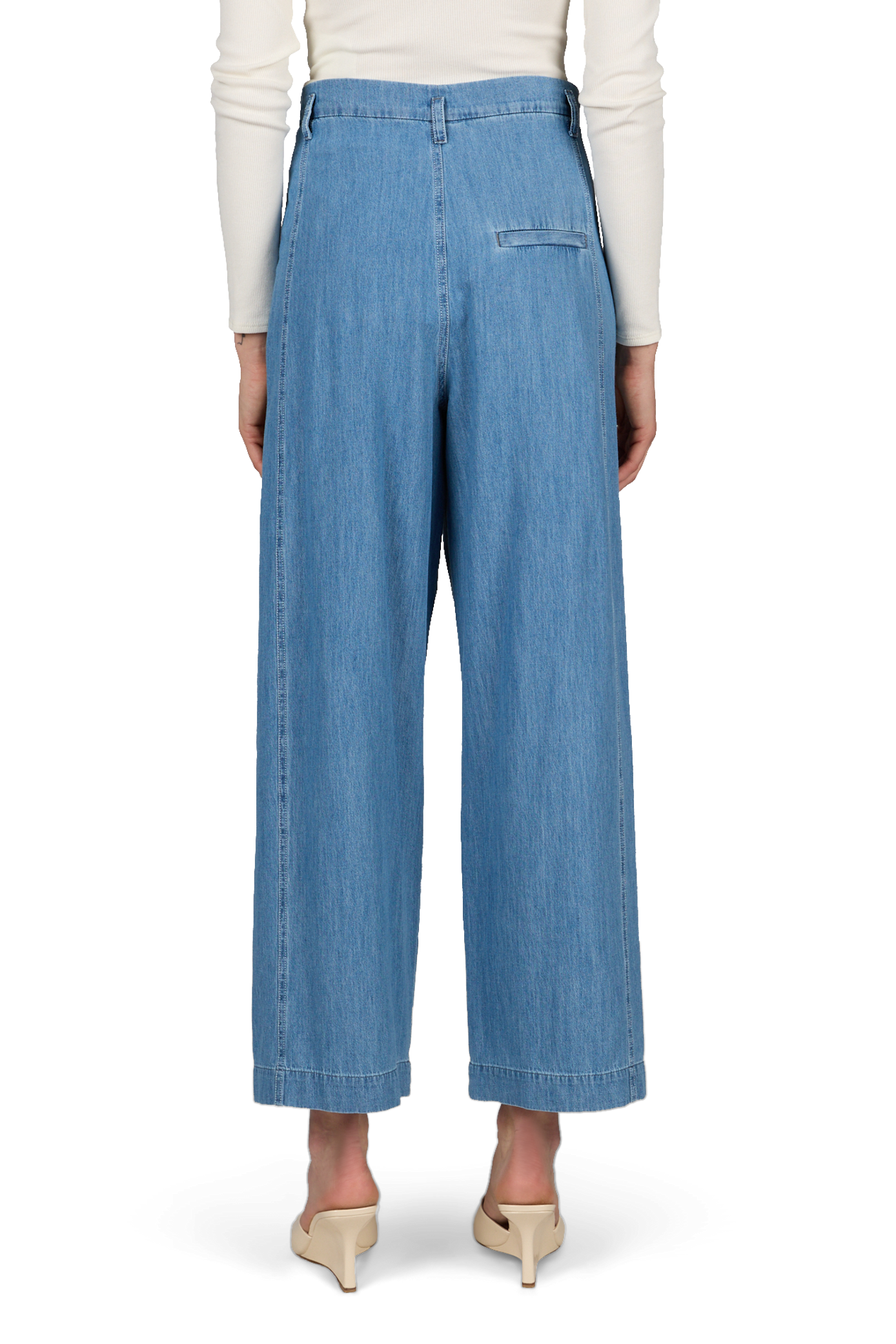 Weite Baumwollhose TELA Blau