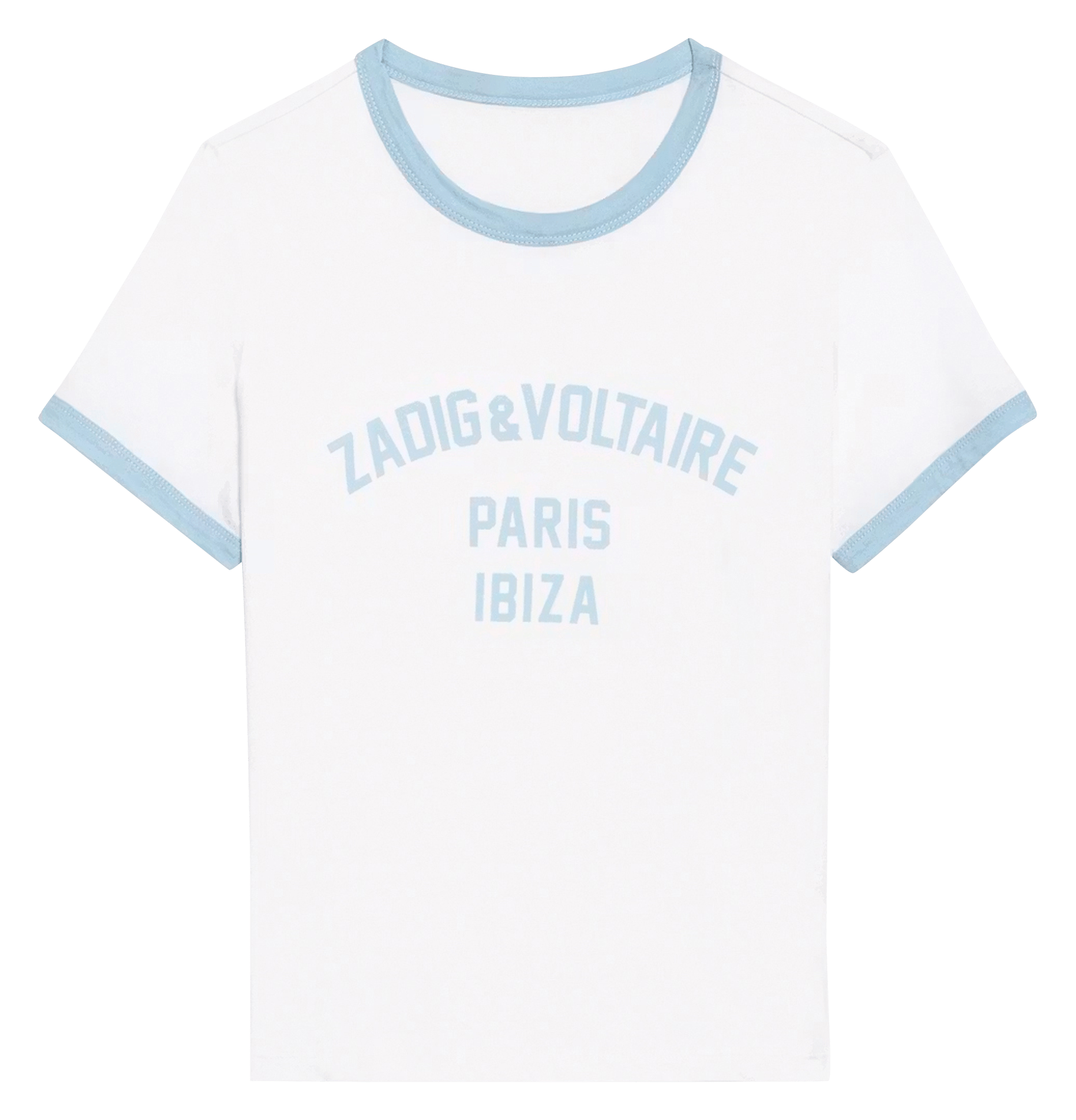Tee-shirt droit à imprimé en coton bio woos ZADIG&VOLTAIRE Blanc