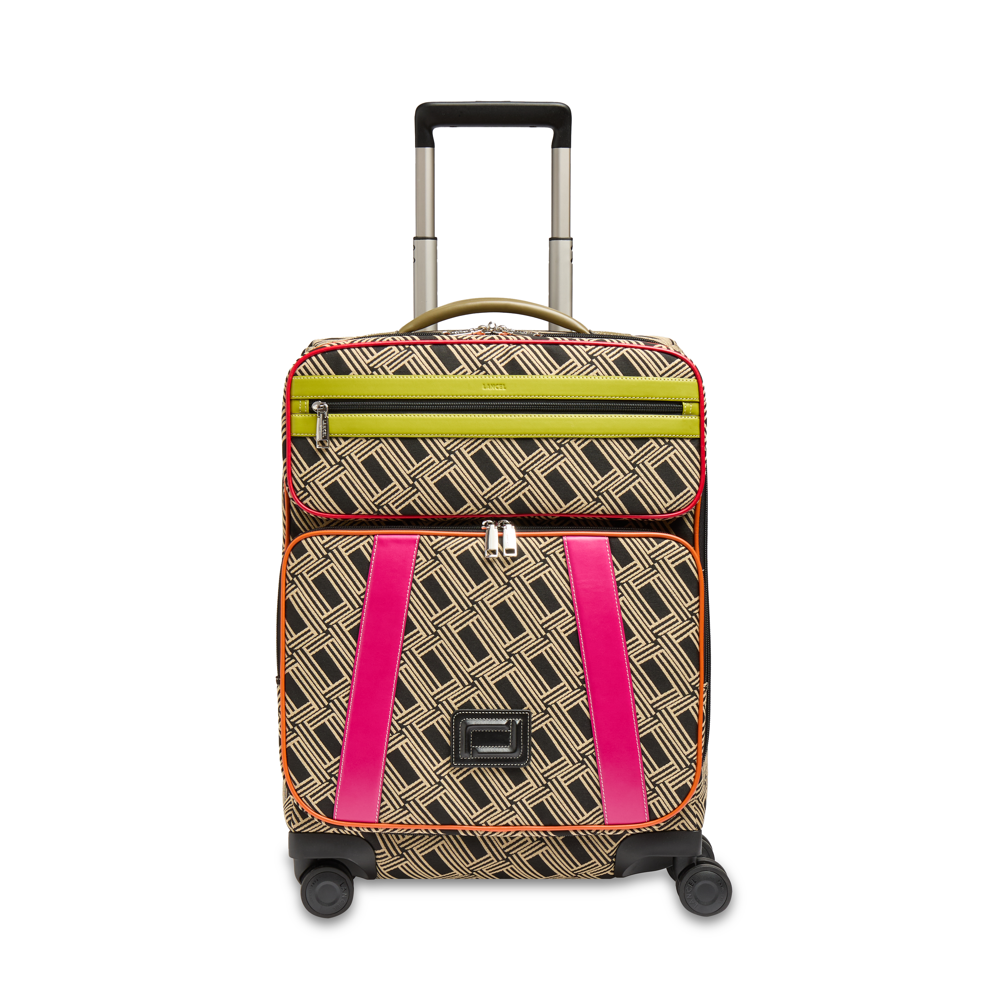 Handbagagekoffer met 4 wielen van Lancel in katoen. LANCEL Zwart