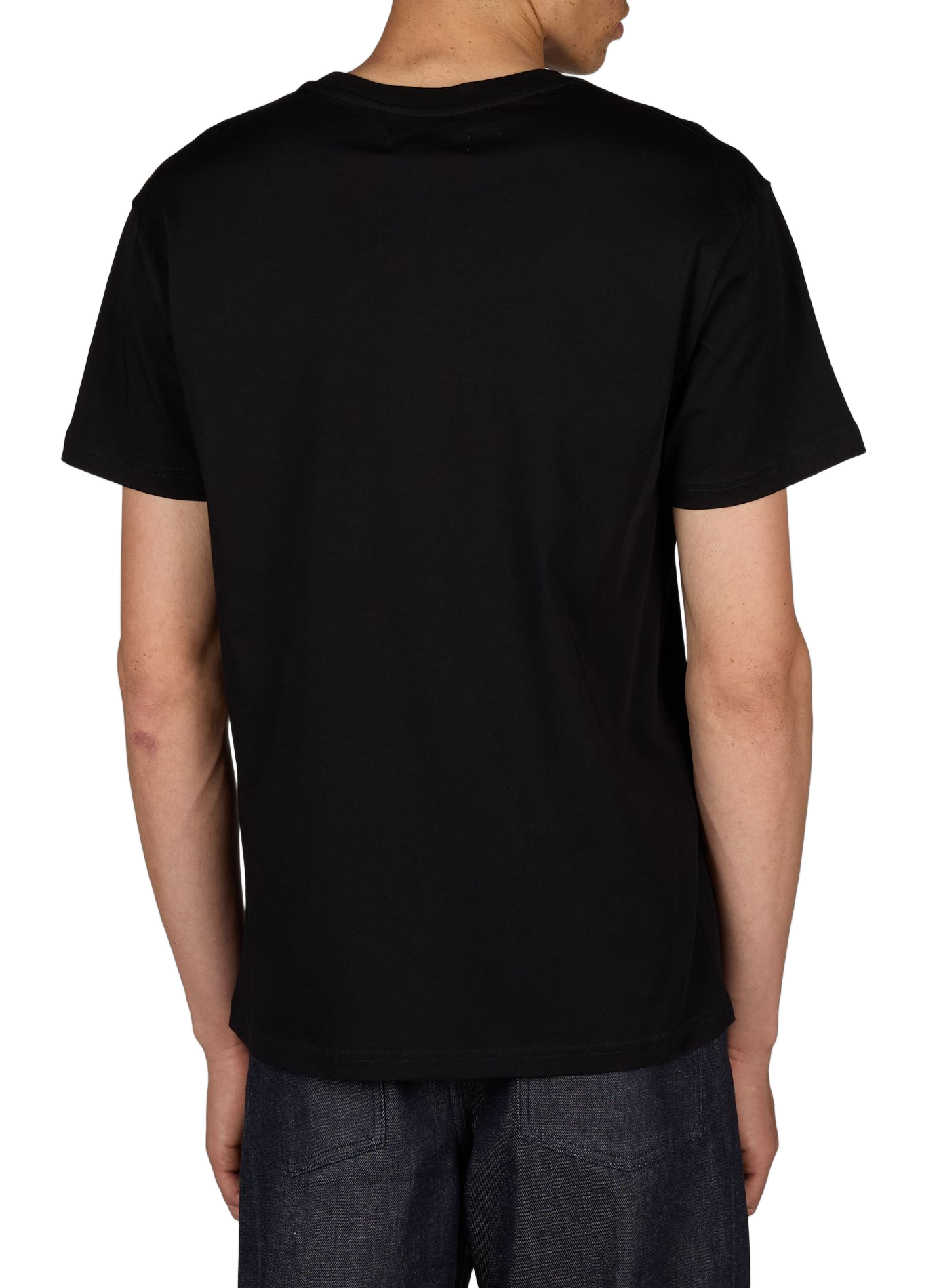 Short-sleeved cotton T-shirt with embroidered logo VIVIENNE WESTWOOD Black