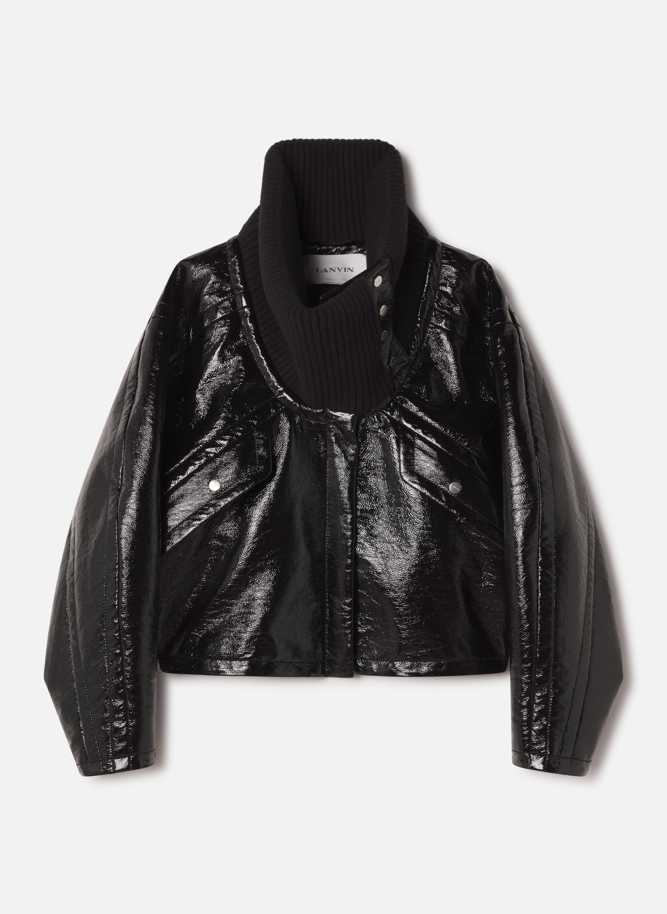 Manteau court en vinyle LANVIN Noir