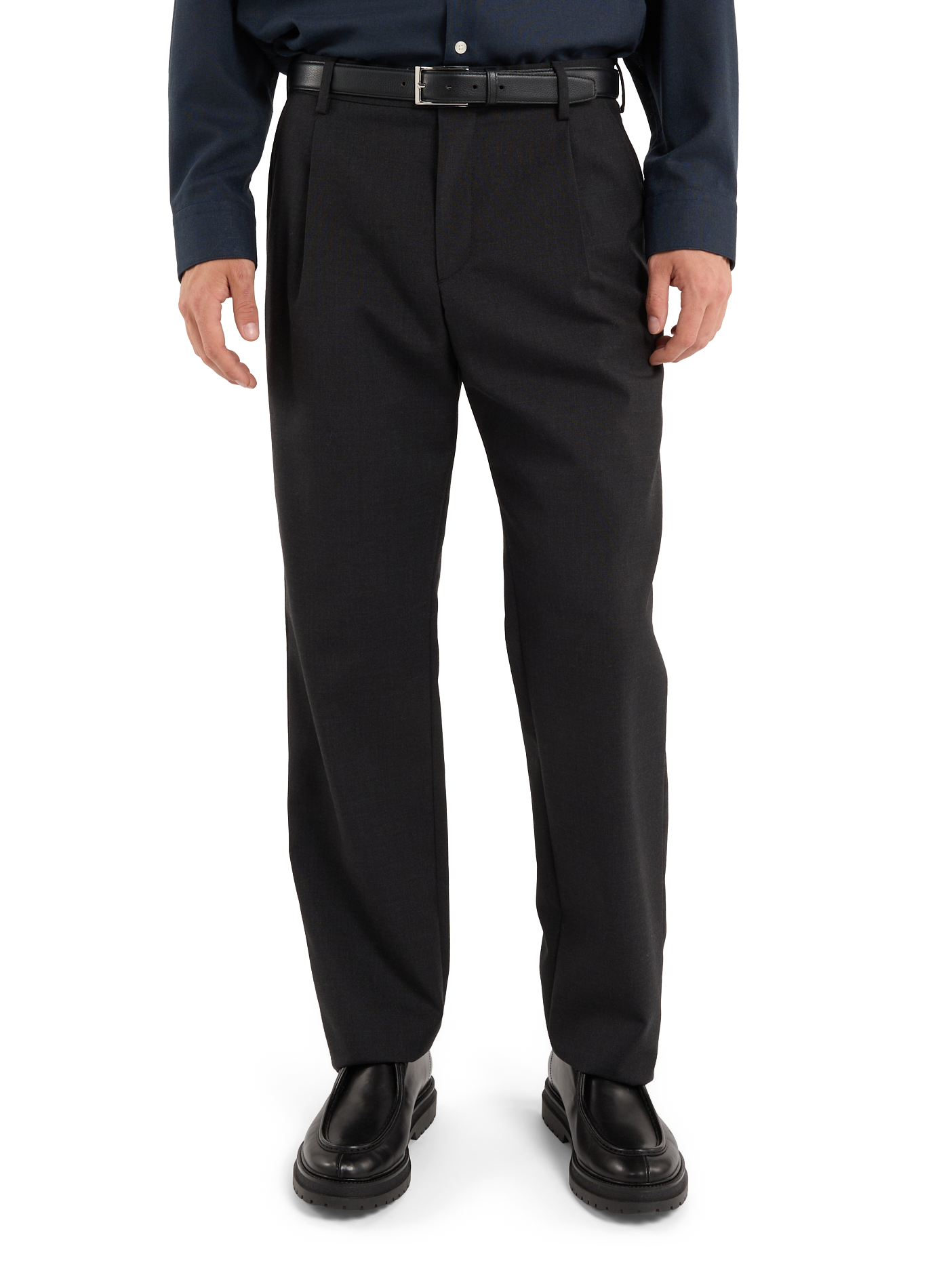 Straight wool suit pants SAISON 1865 Grey
