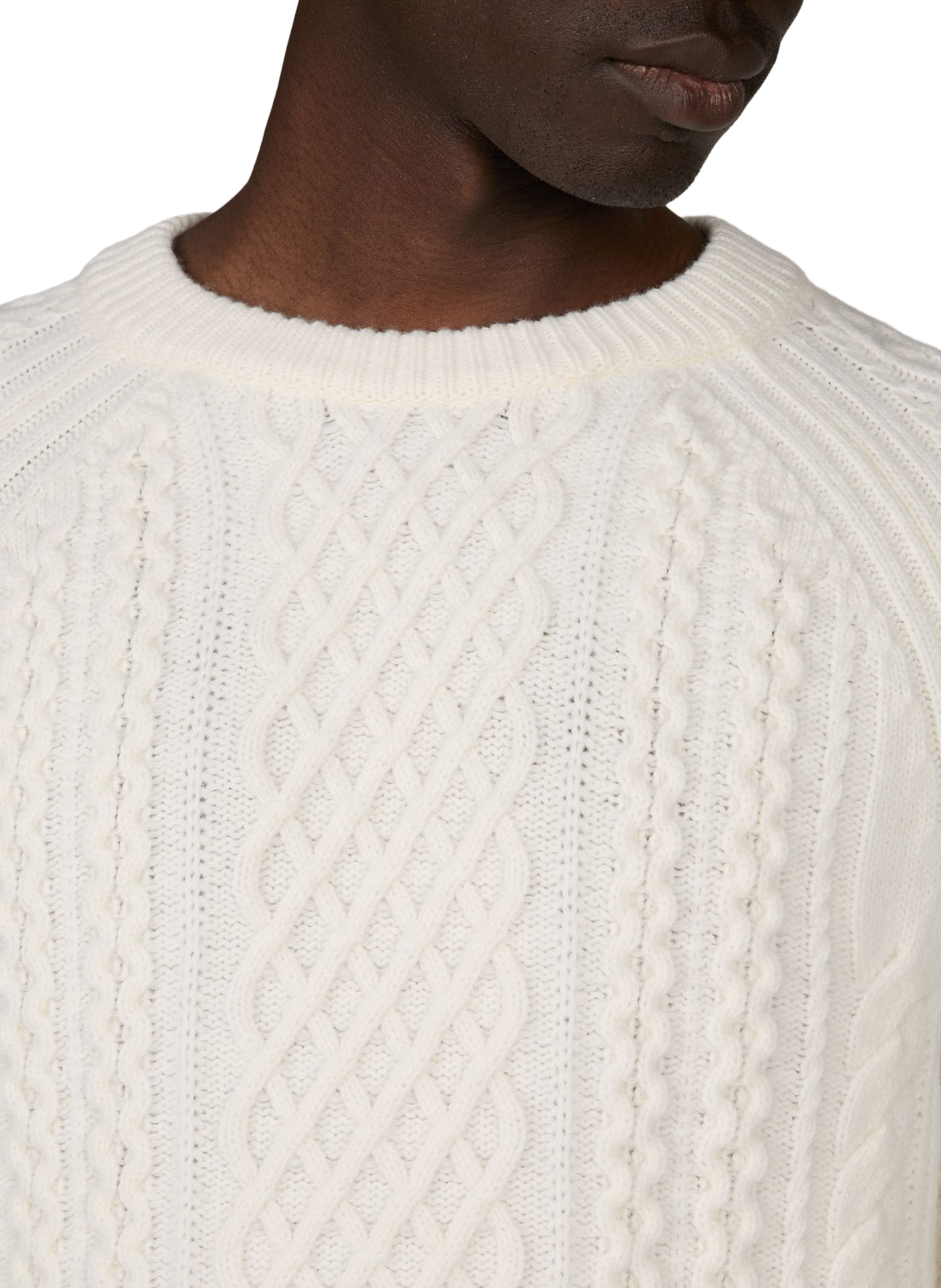 Round neck wool straight sweater CLOSED Beige
